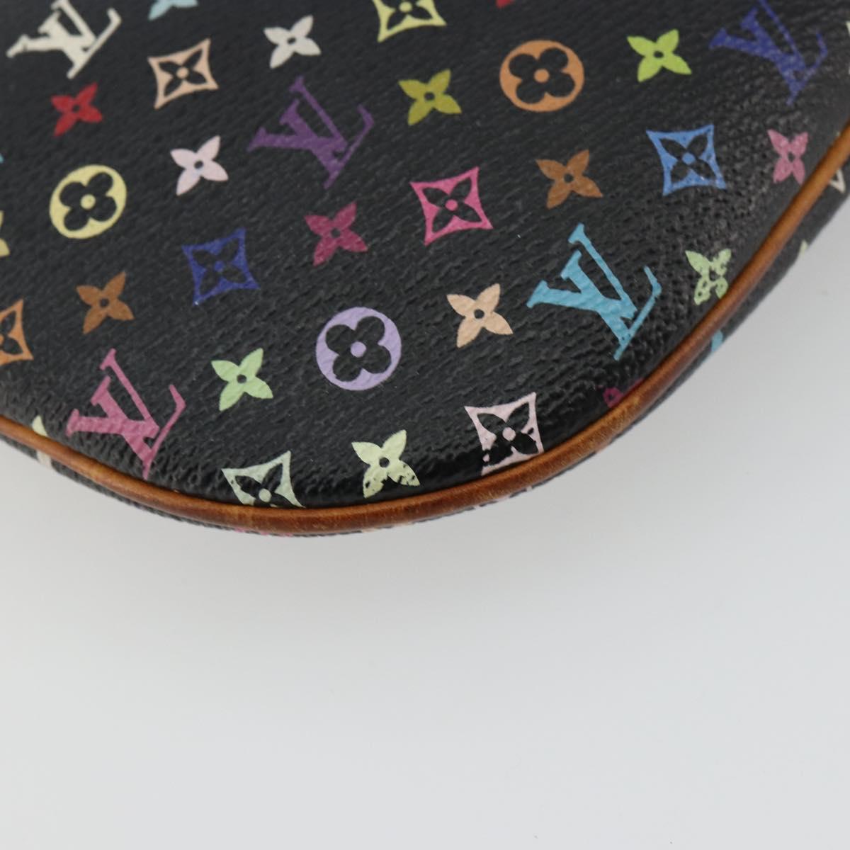 LOUIS VUITTON Monogram Multicolor Pochette GM Pouch Black M60027 LV Auth 134468