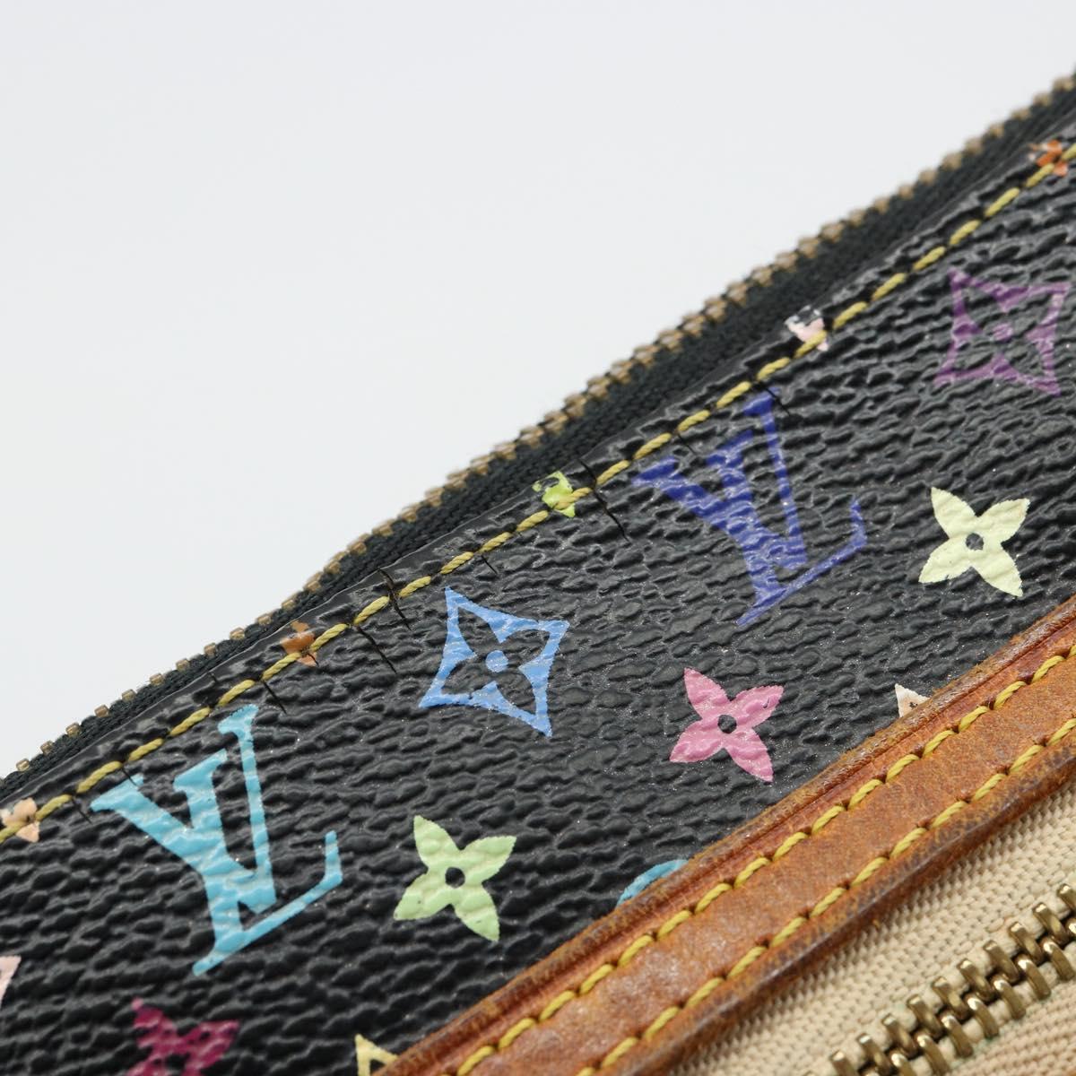 LOUIS VUITTON Monogram Multicolor Pochette GM Pouch Black M60027 LV Auth 134468