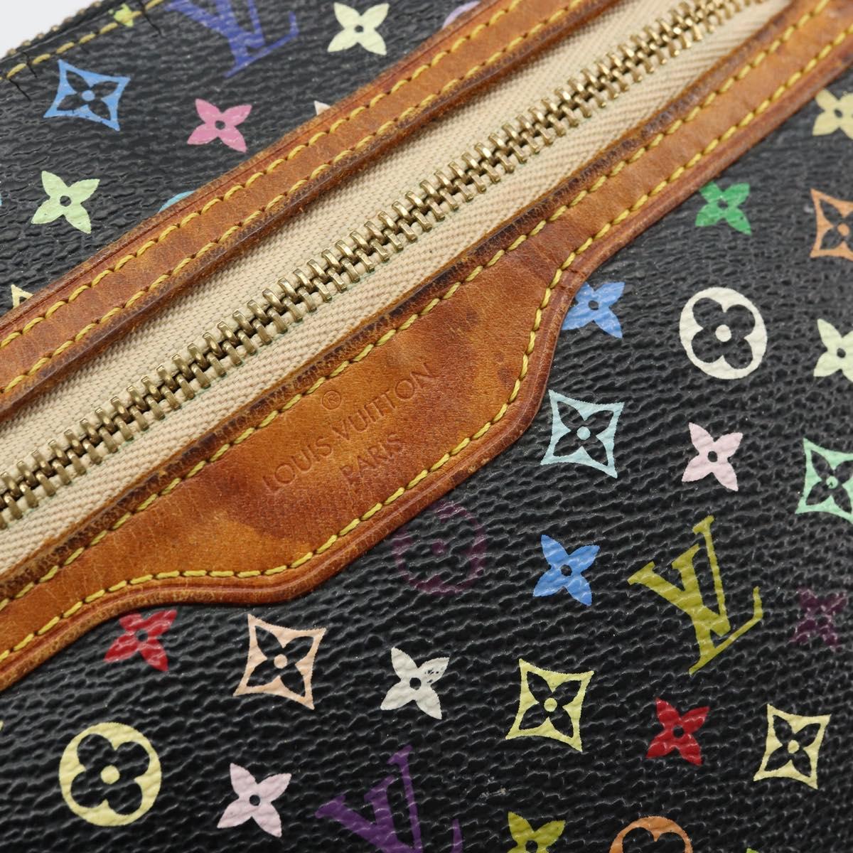 LOUIS VUITTON Monogram Multicolor Pochette GM Pouch Black M60027 LV Auth 134468