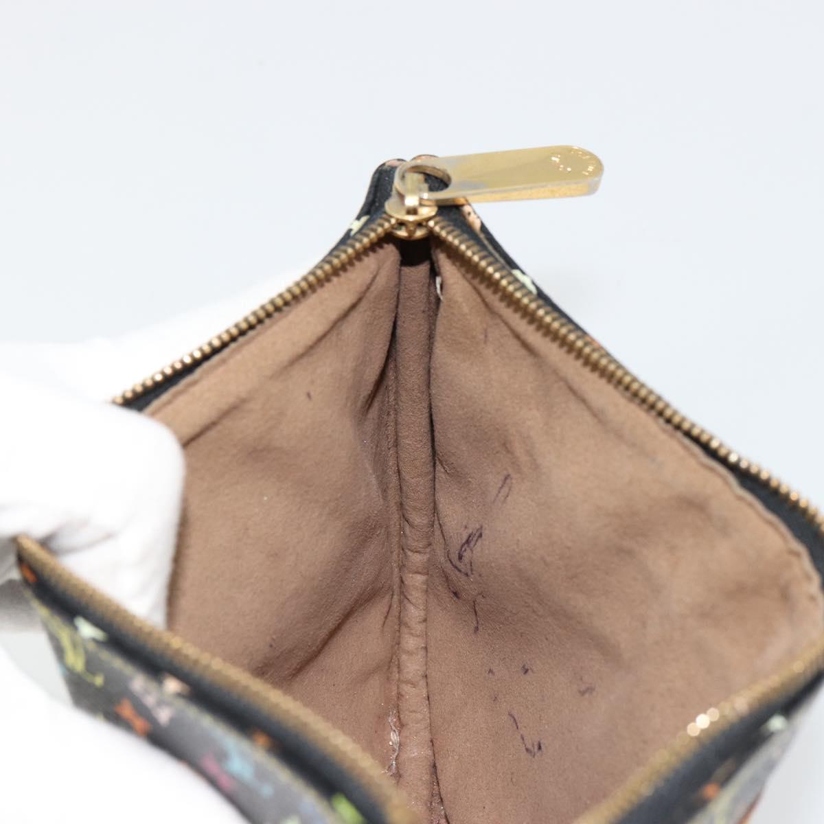 LOUIS VUITTON Monogram Multicolor Pochette GM Pouch Black M60027 LV Auth 134468
