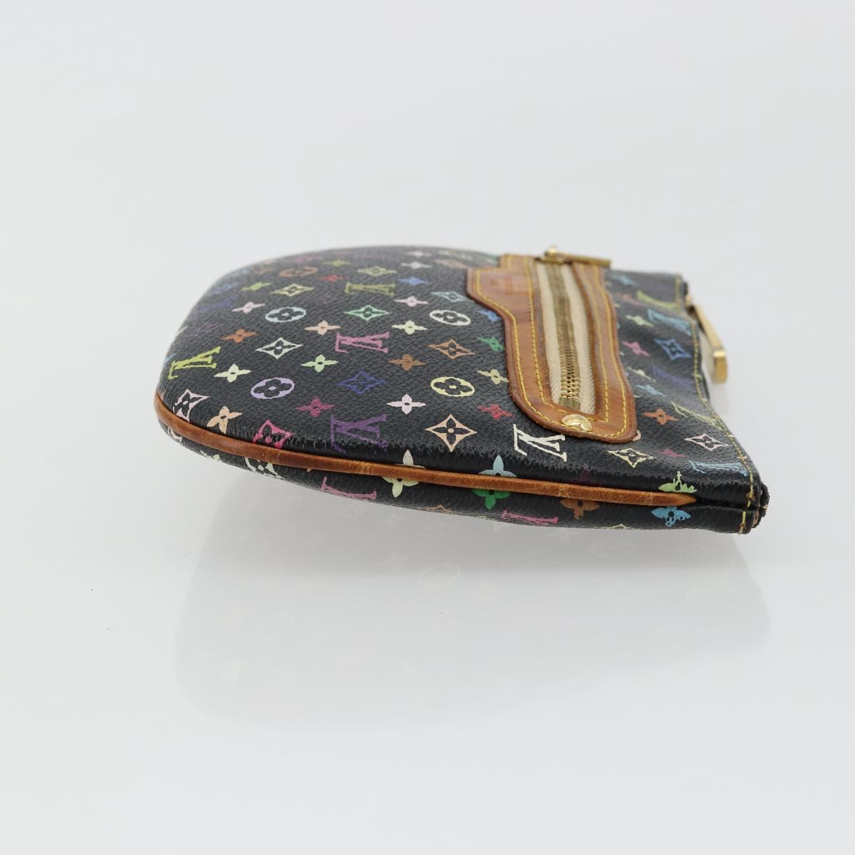 LOUIS VUITTON Monogram Multicolor Pochette GM Pouch Black M60027 LV Auth 134468