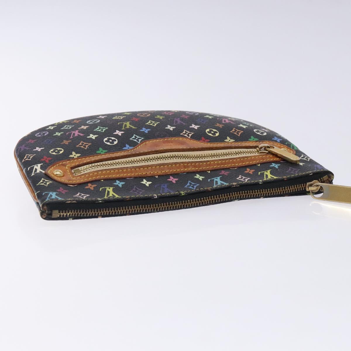 LOUIS VUITTON Monogram Multicolor Pochette GM Pouch Black M60027 LV Auth 134468