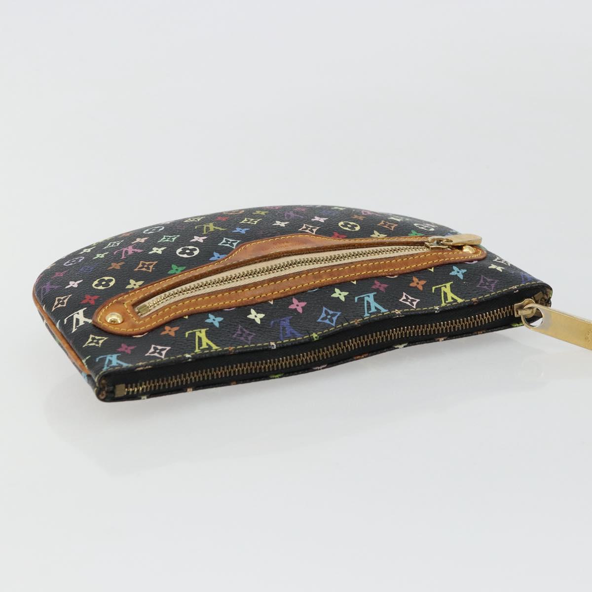 LOUIS VUITTON Monogram Multicolor Pochette GM Pouch Black M60027 LV Auth 134468