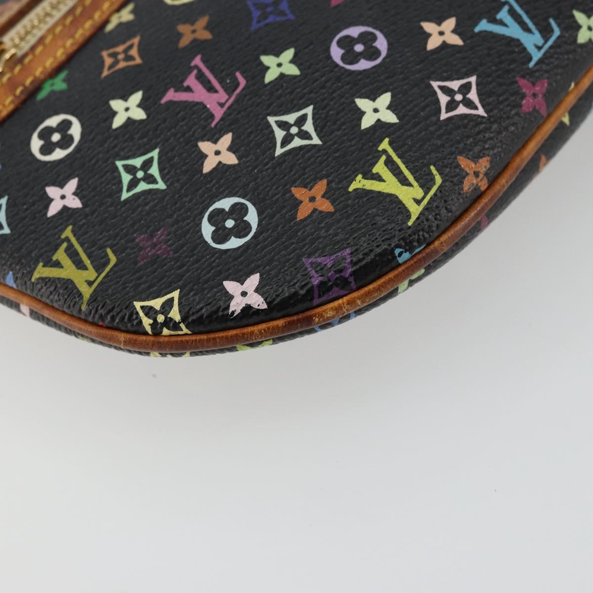 LOUIS VUITTON Monogram Multicolor Pochette GM Pouch Black M60027 LV Auth 134468