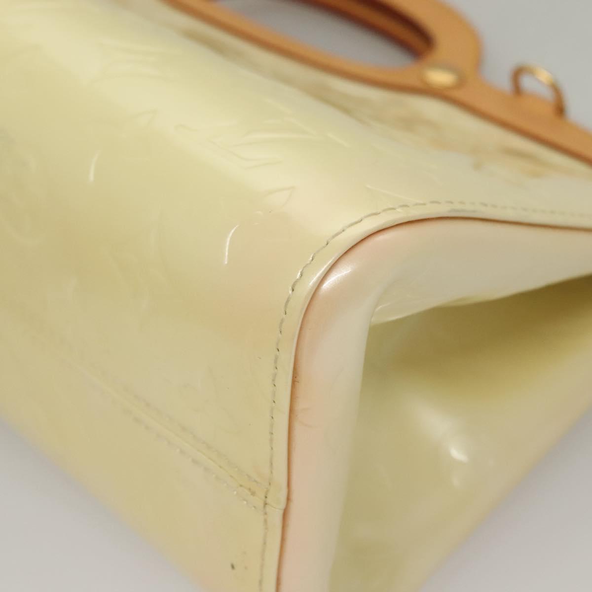 LOUIS VUITTON Monogram Vernis Roxbury Drive Hand Bag Perle M91374 Auth 134503