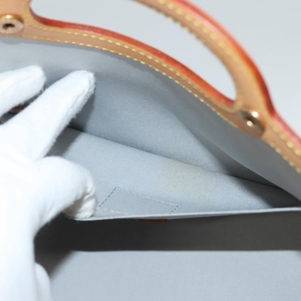 LOUIS VUITTON Monogram Vernis Roxbury Drive Hand Bag Perle M91374 Auth 134503