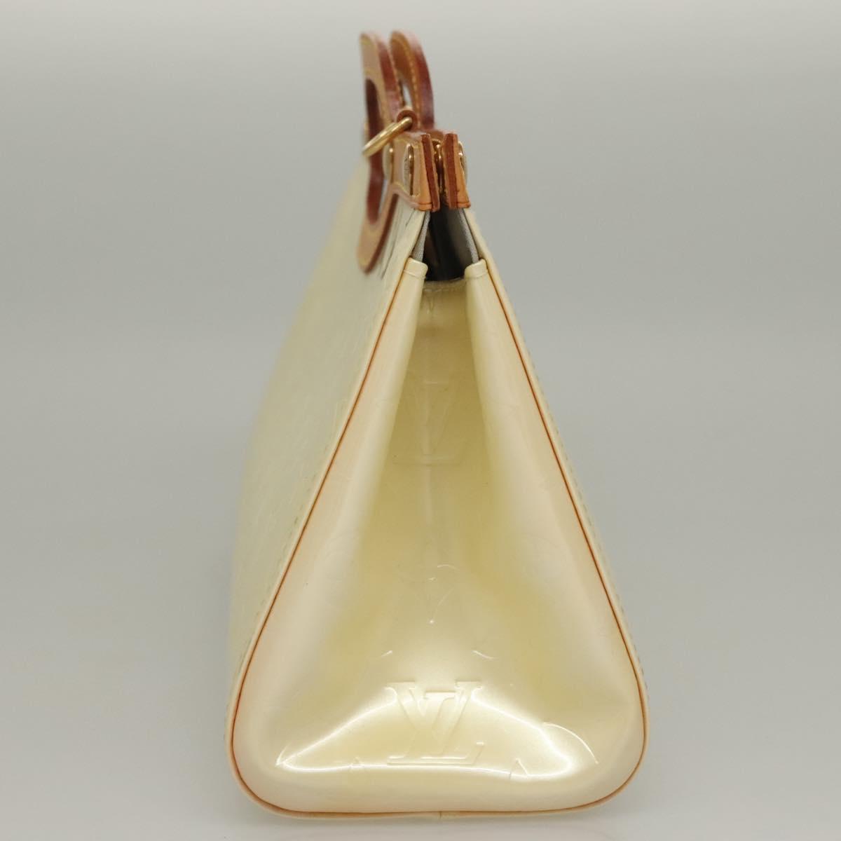 LOUIS VUITTON Monogram Vernis Roxbury Drive Hand Bag Perle M91374 Auth 134503