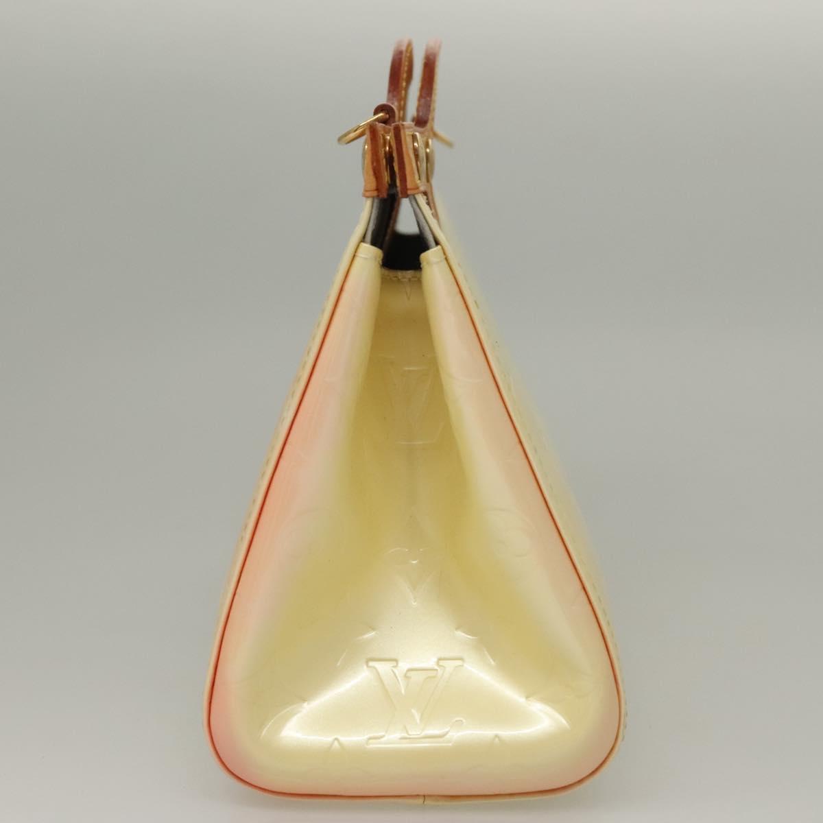 LOUIS VUITTON Monogram Vernis Roxbury Drive Hand Bag Perle M91374 Auth 134503