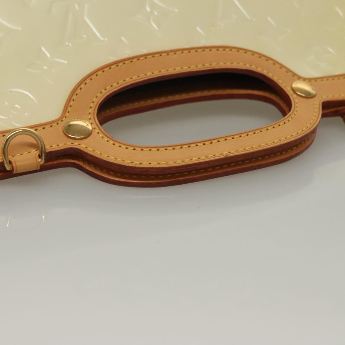 LOUIS VUITTON Monogram Vernis Roxbury Drive Hand Bag Perle M91374 Auth 134503