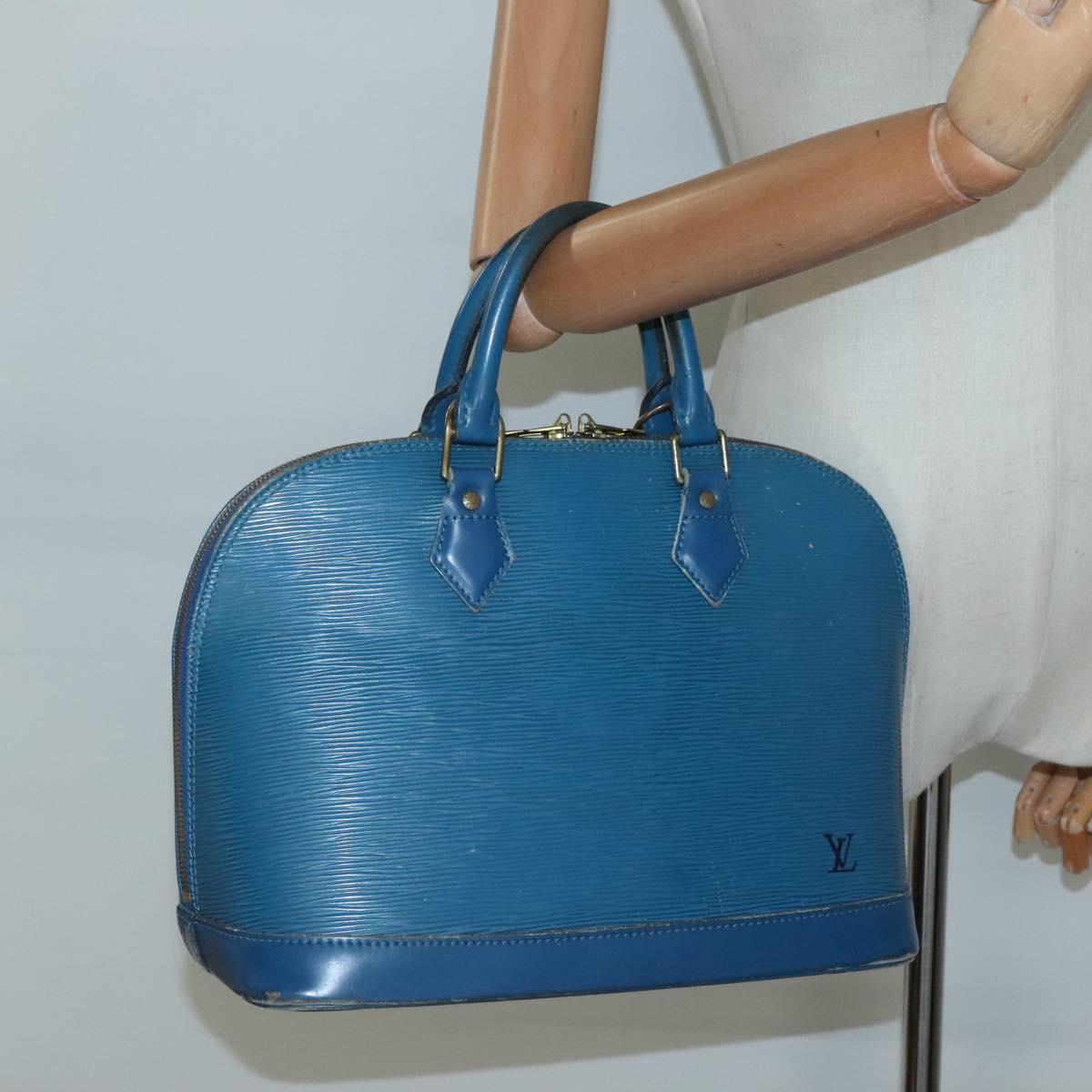 LOUIS VUITTON Epi Alma Hand Bag Toledo Blue M52145 LV Auth 134510