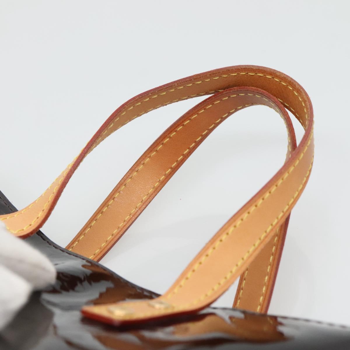LOUIS VUITTON Monogram Vernis Reade PM Hand Bag Amarante M91993 LV Auth 134516