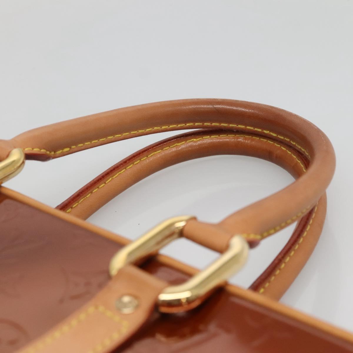LOUIS VUITTON Monogram Vernis Van Damme Hand Bag Bronze M91125 LV Auth 134518