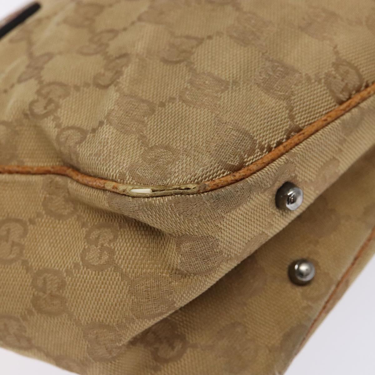 GUCCI GG Canvas Hand Bag Brown 113019 Auth 134527