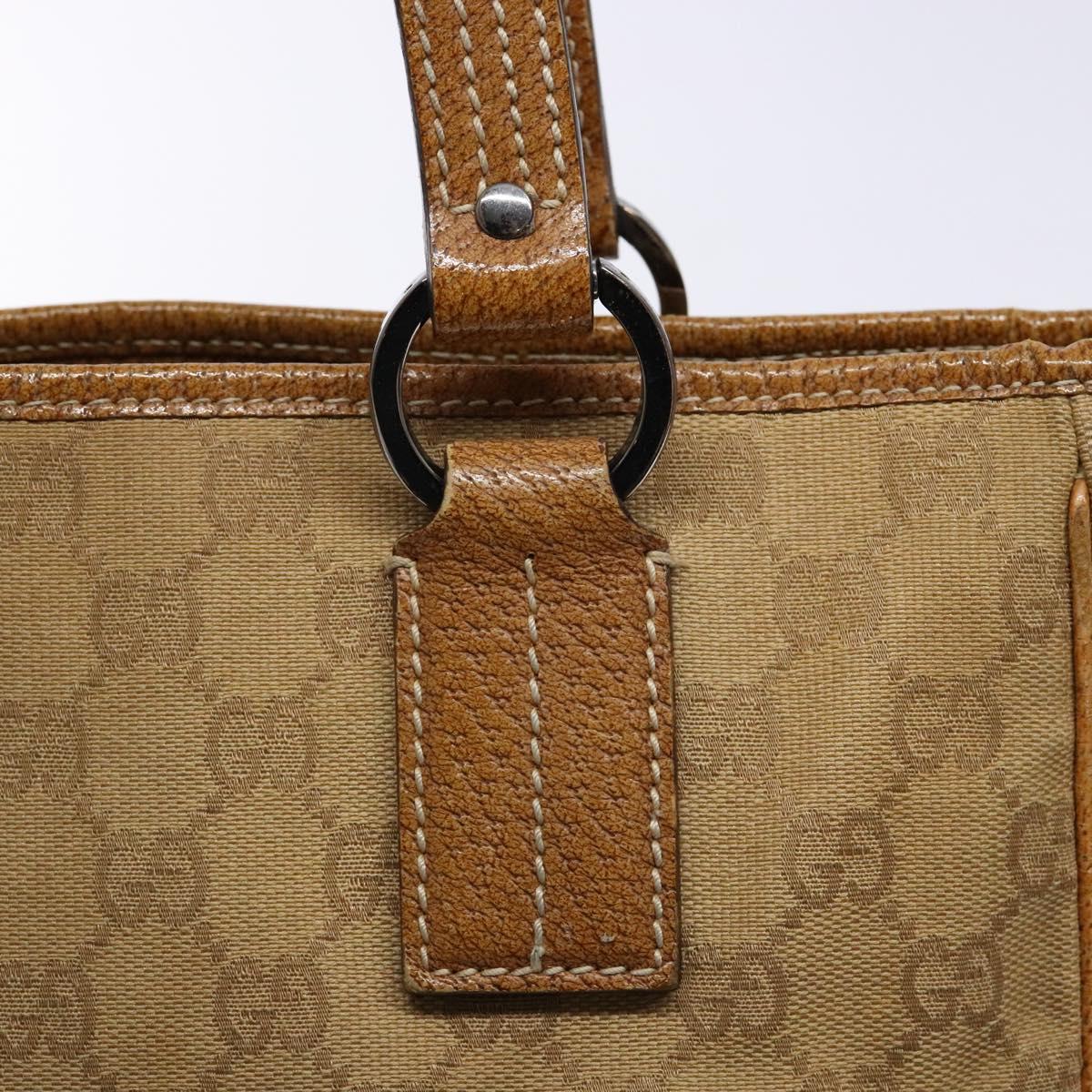 GUCCI GG Canvas Hand Bag Brown 113019 Auth 134527