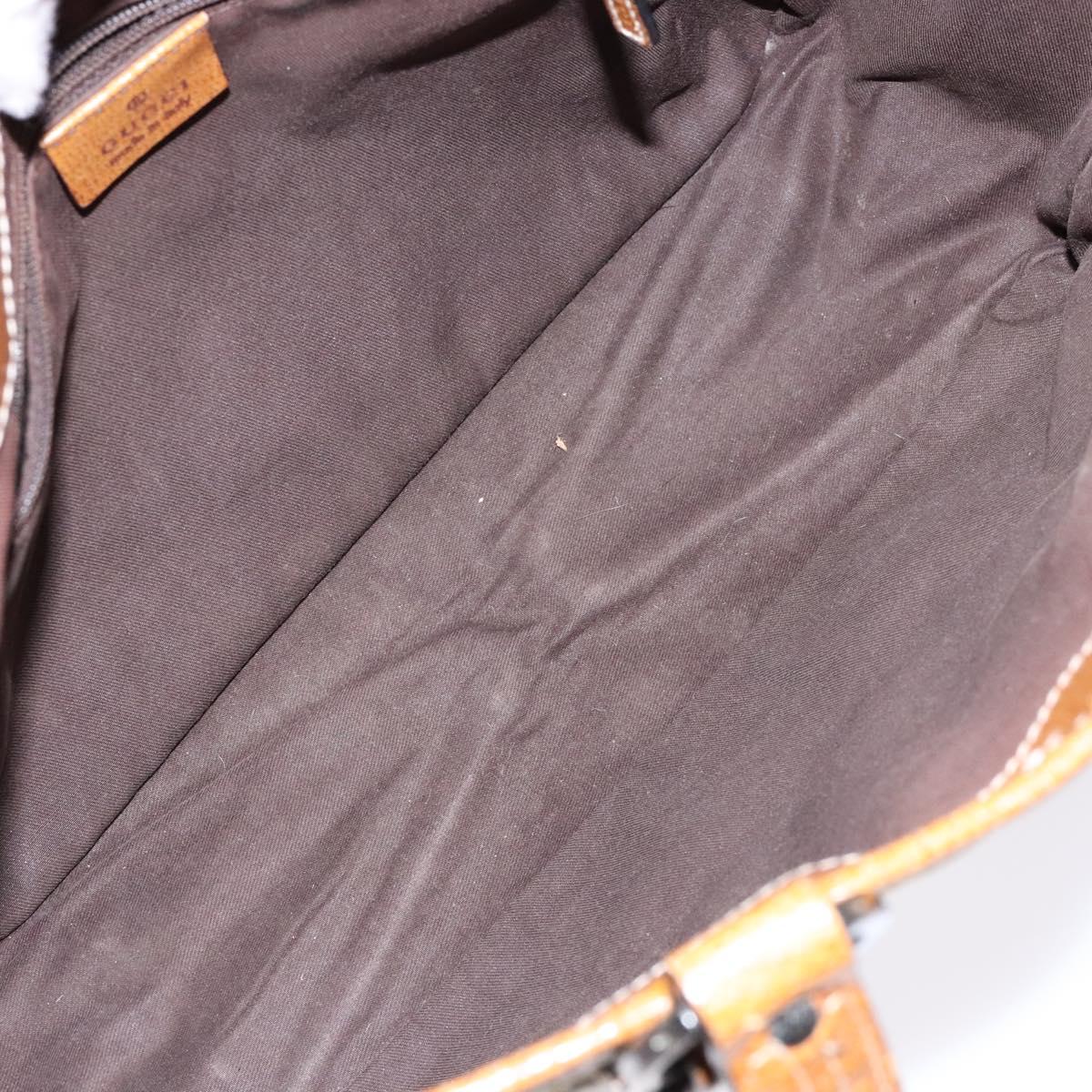 GUCCI GG Canvas Hand Bag Brown 113019 Auth 134527