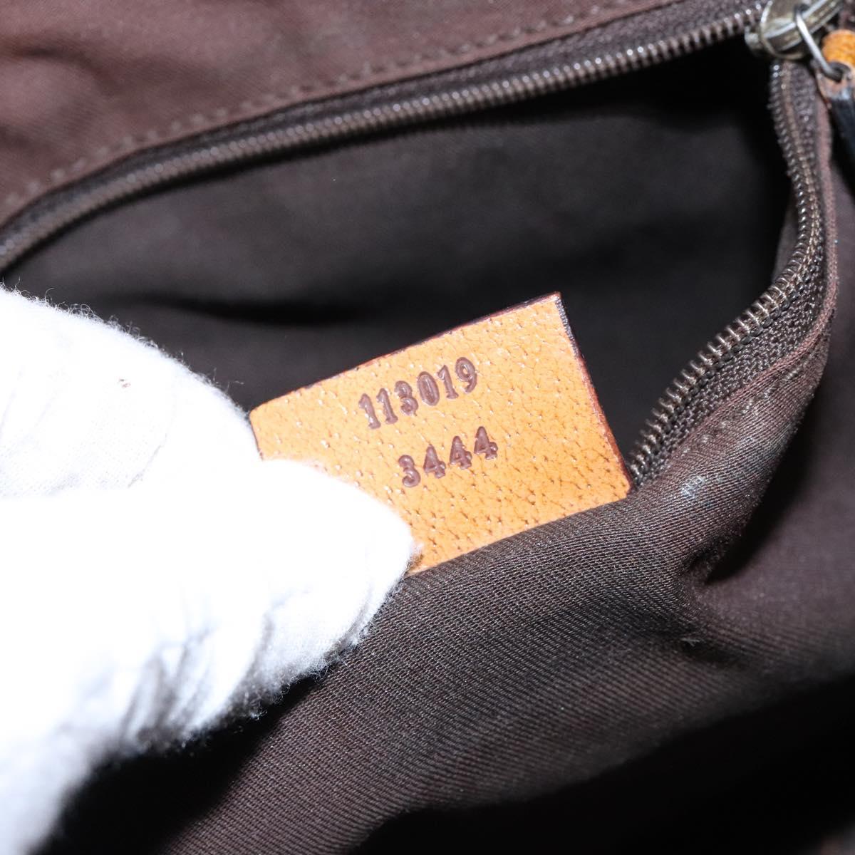 GUCCI GG Canvas Hand Bag Brown 113019 Auth 134527