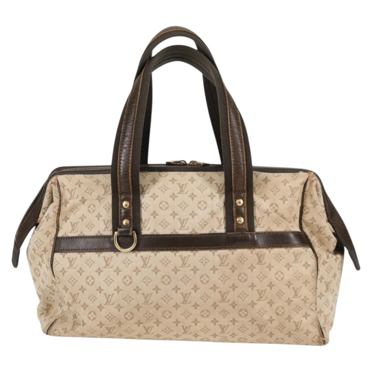 LOUIS VUITTON Monogram Mini Josephine GM Hand Bag Khaki M92310 LV Auth 134542