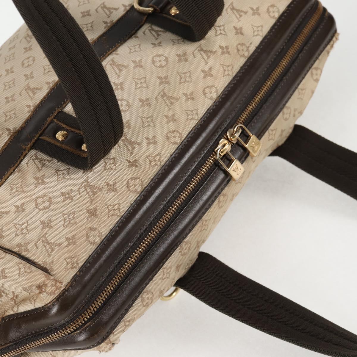 LOUIS VUITTON Monogram Mini Josephine GM Hand Bag Khaki M92310 LV Auth 134542