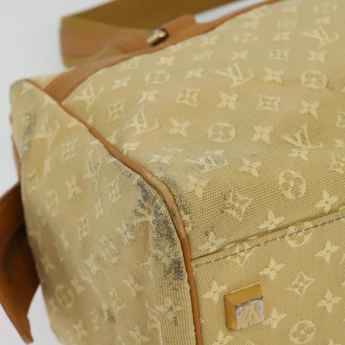 LOUIS VUITTON Monogram Mini Josephine GM Hand Bag Beige M92310 LV Auth 134543