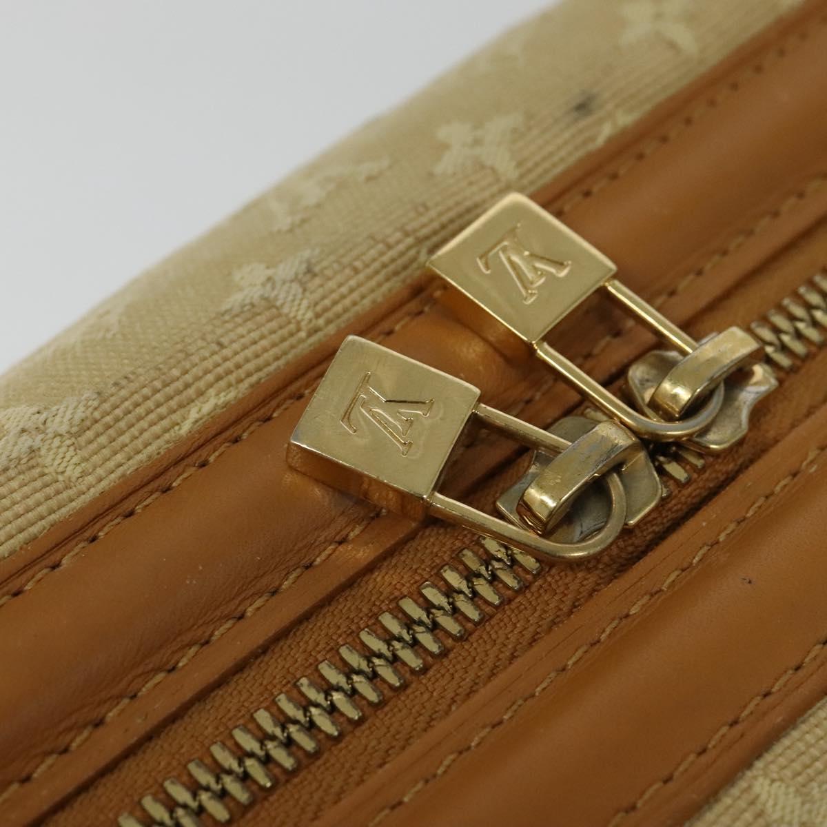 LOUIS VUITTON Monogram Mini Josephine GM Hand Bag Beige M92310 LV Auth 134543