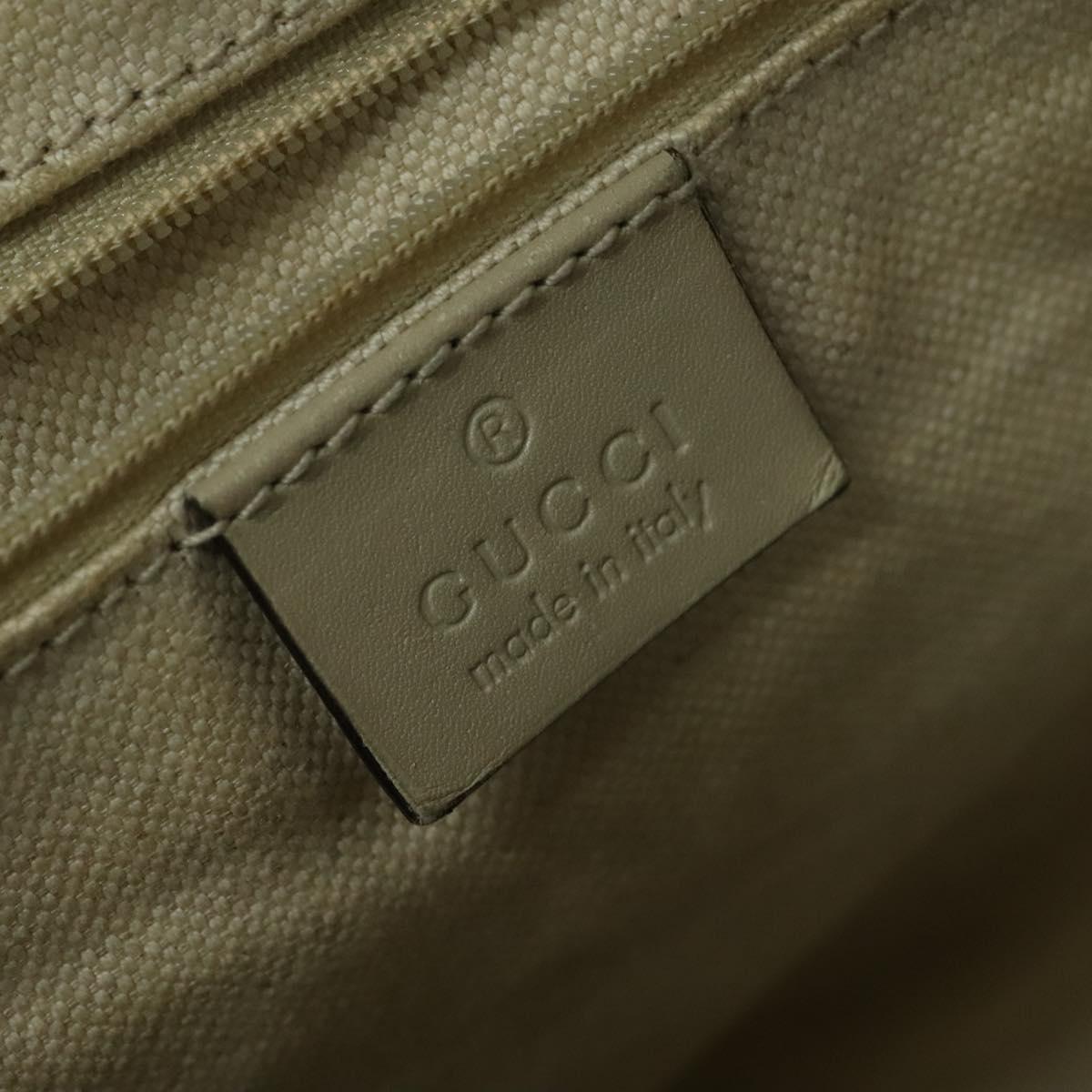 GUCCI GG Canvas Hand Bag 2way Beige Gold 247902 Auth 134570