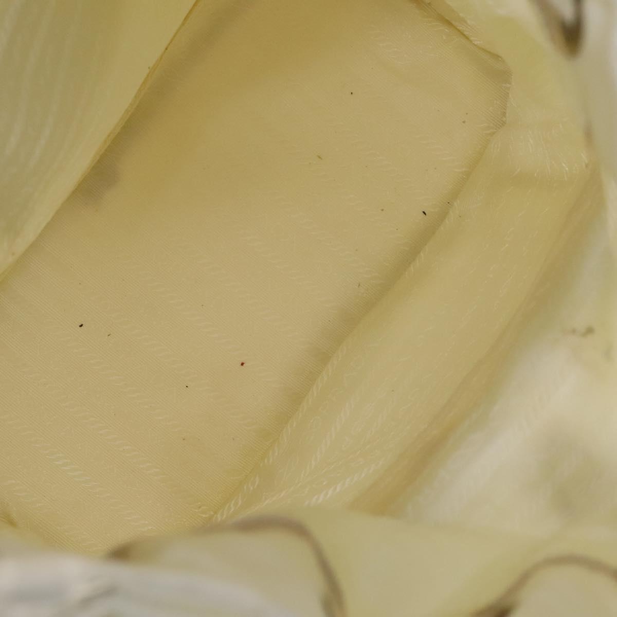 PRADA Backpack Nylon White Silver Auth 134573