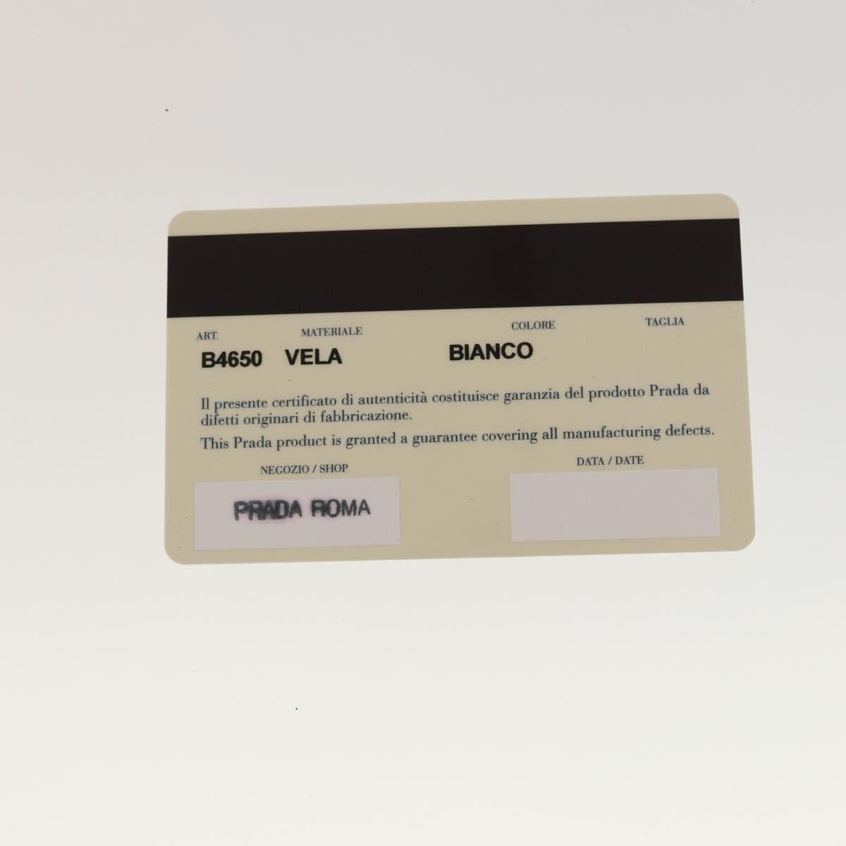 PRADA Backpack Nylon White Silver Auth 134573