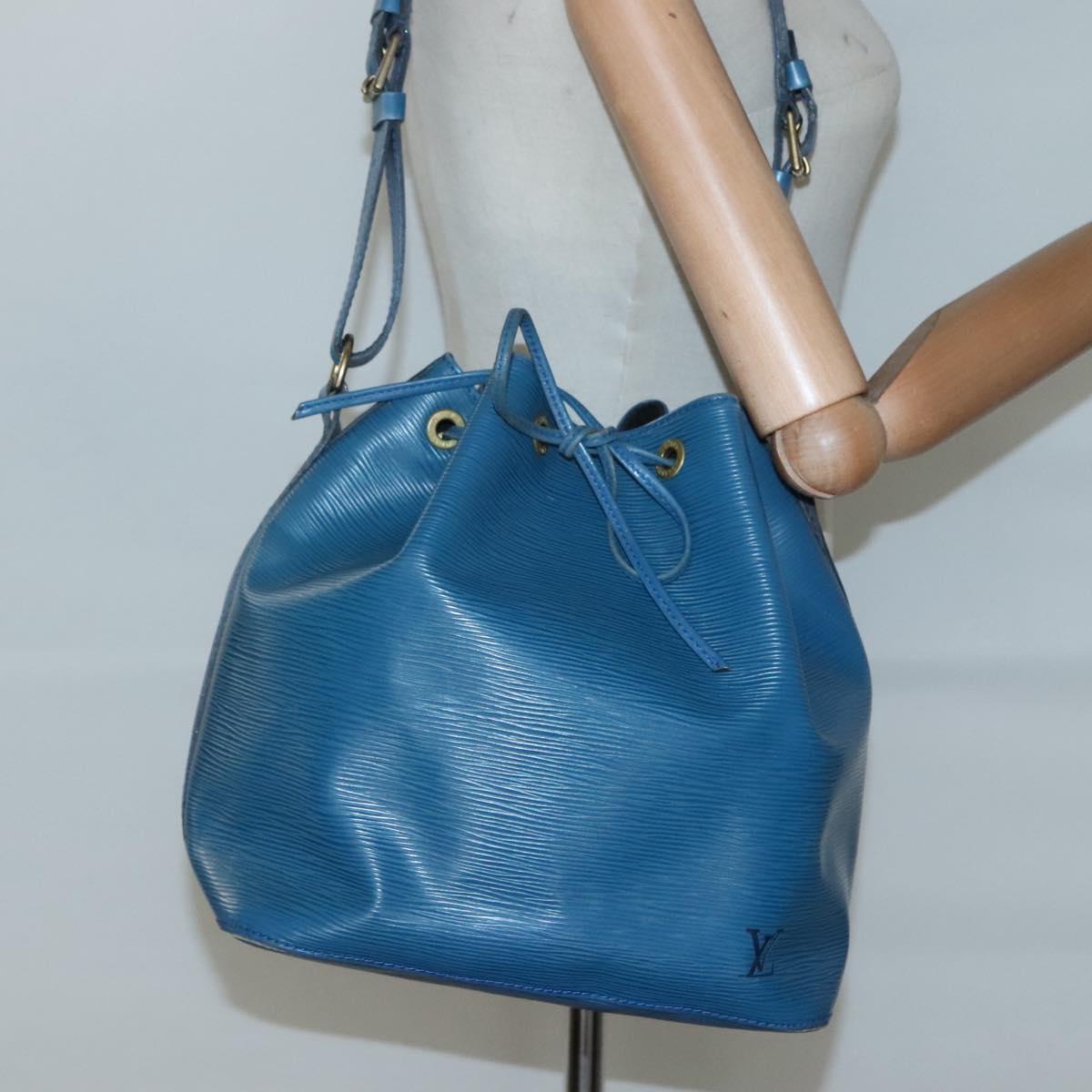 LOUIS VUITTON Epi Petit Noe Shoulder Bag Blue M44105 LV Auth 134580