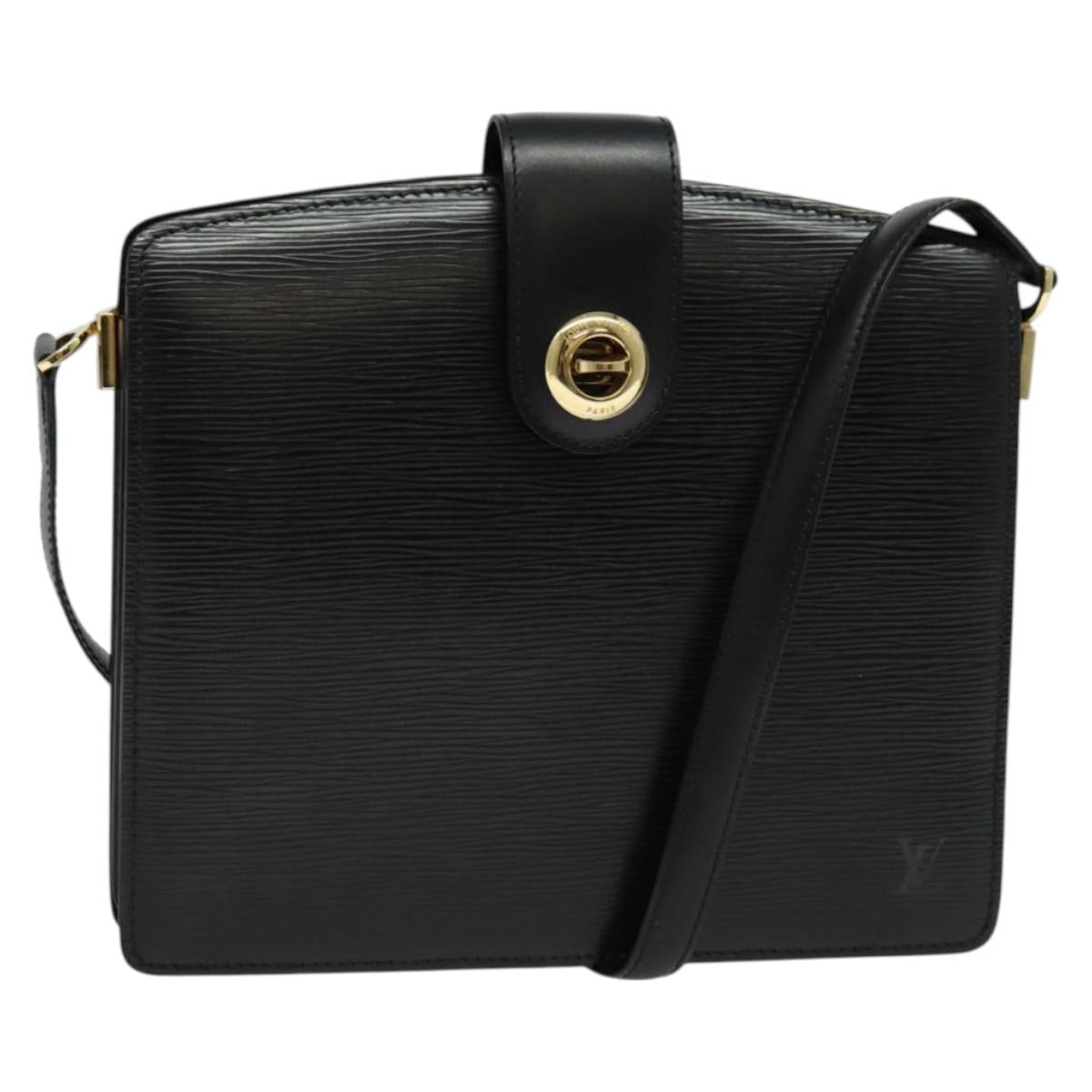 LOUIS VUITTON Epi Capuchin Shoulder Bag Black M52342 LV Auth 134584
