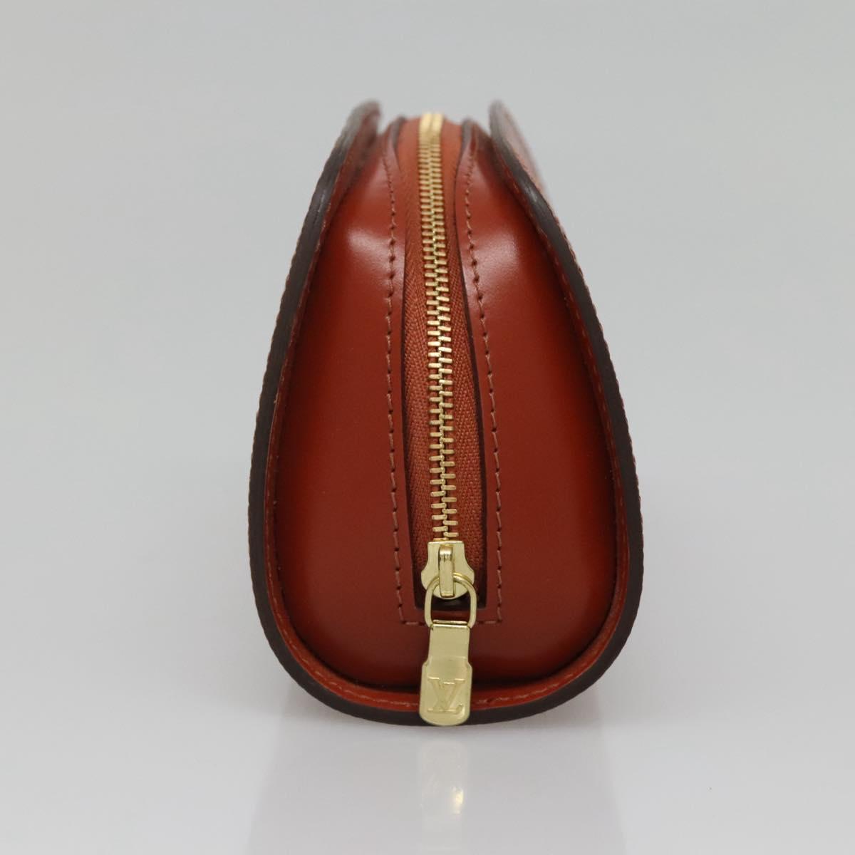 LOUIS VUITTON Epi Dauphine PM Pouch Brown M48443 LV Auth 134586