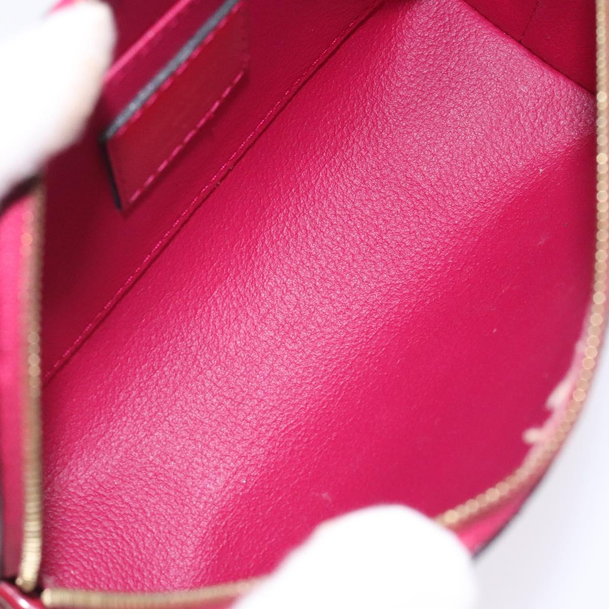 LOUIS VUITTON Monogram Vernis Pochette Cosmetic Rose Indian M90009 Auth 134589