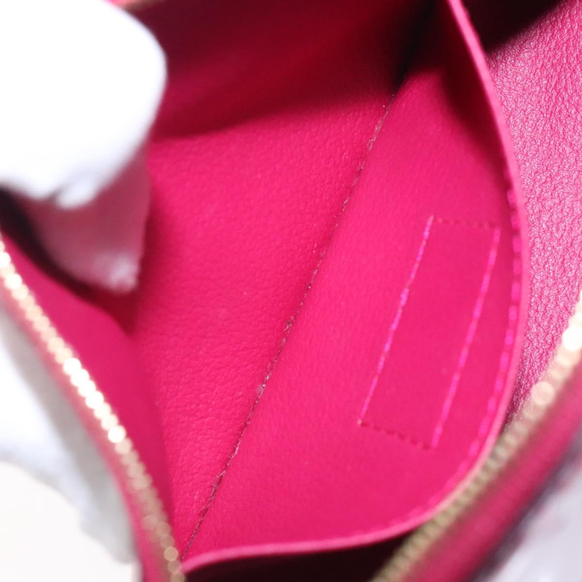 LOUIS VUITTON Monogram Vernis Pochette Cosmetic Rose Indian M90009 Auth 134589