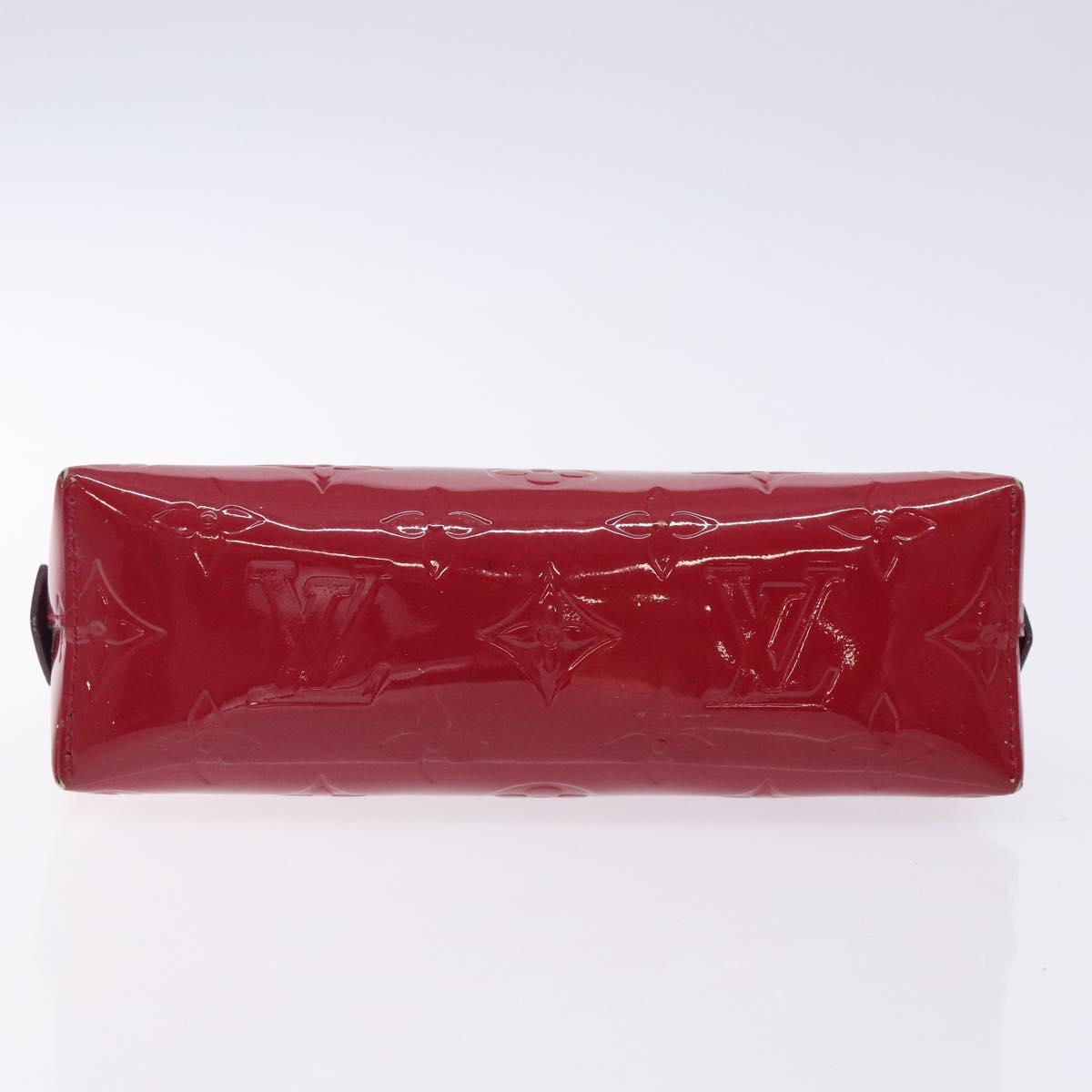 LOUIS VUITTON Monogram Vernis Pochette Cosmetic Rose Indian M90009 Auth 134589