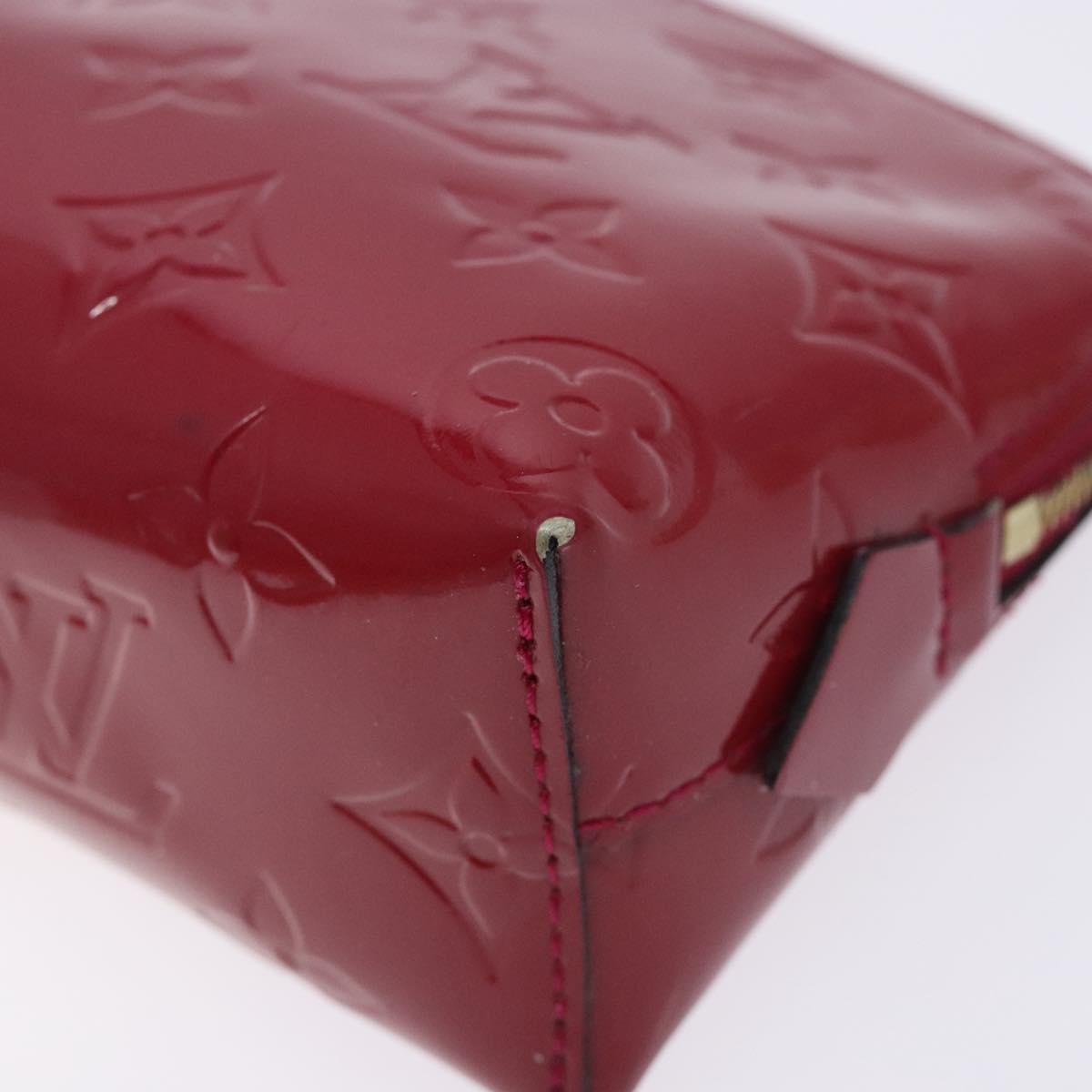 LOUIS VUITTON Monogram Vernis Pochette Cosmetic Rose Indian M90009 Auth 134589
