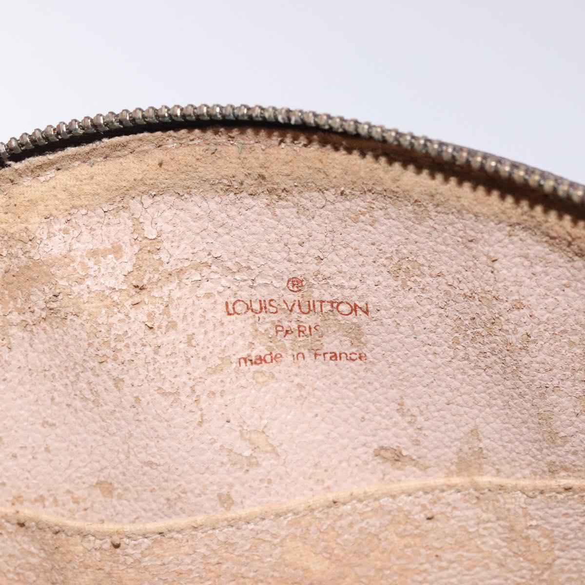 LOUIS VUITTON Monogram Trousse Demi Ronde Cosmetic Pouch M47520 LV Auth 134600