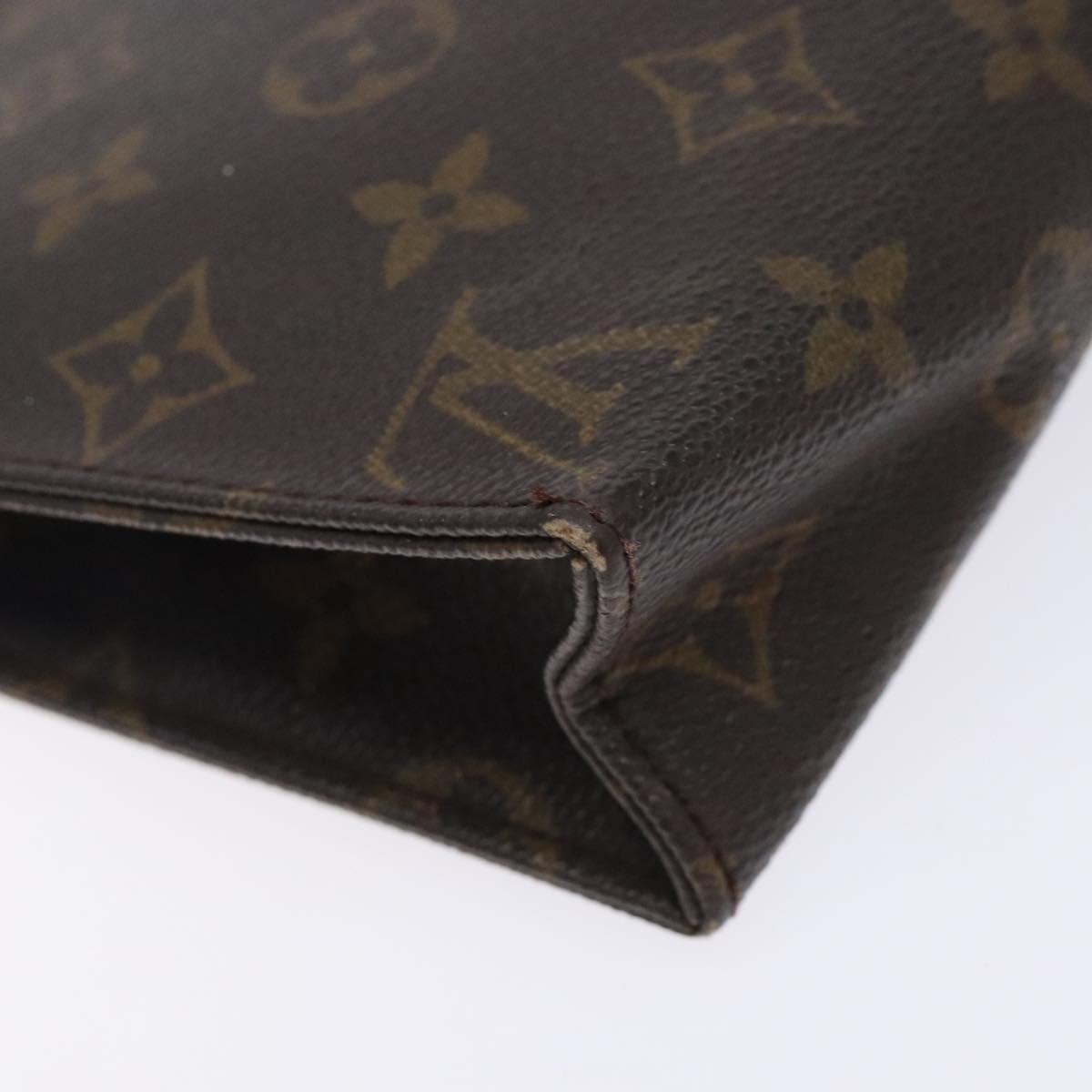 LOUIS VUITTON Monogram Poche Toilette 19 Pouch M47544 LV Auth 134601