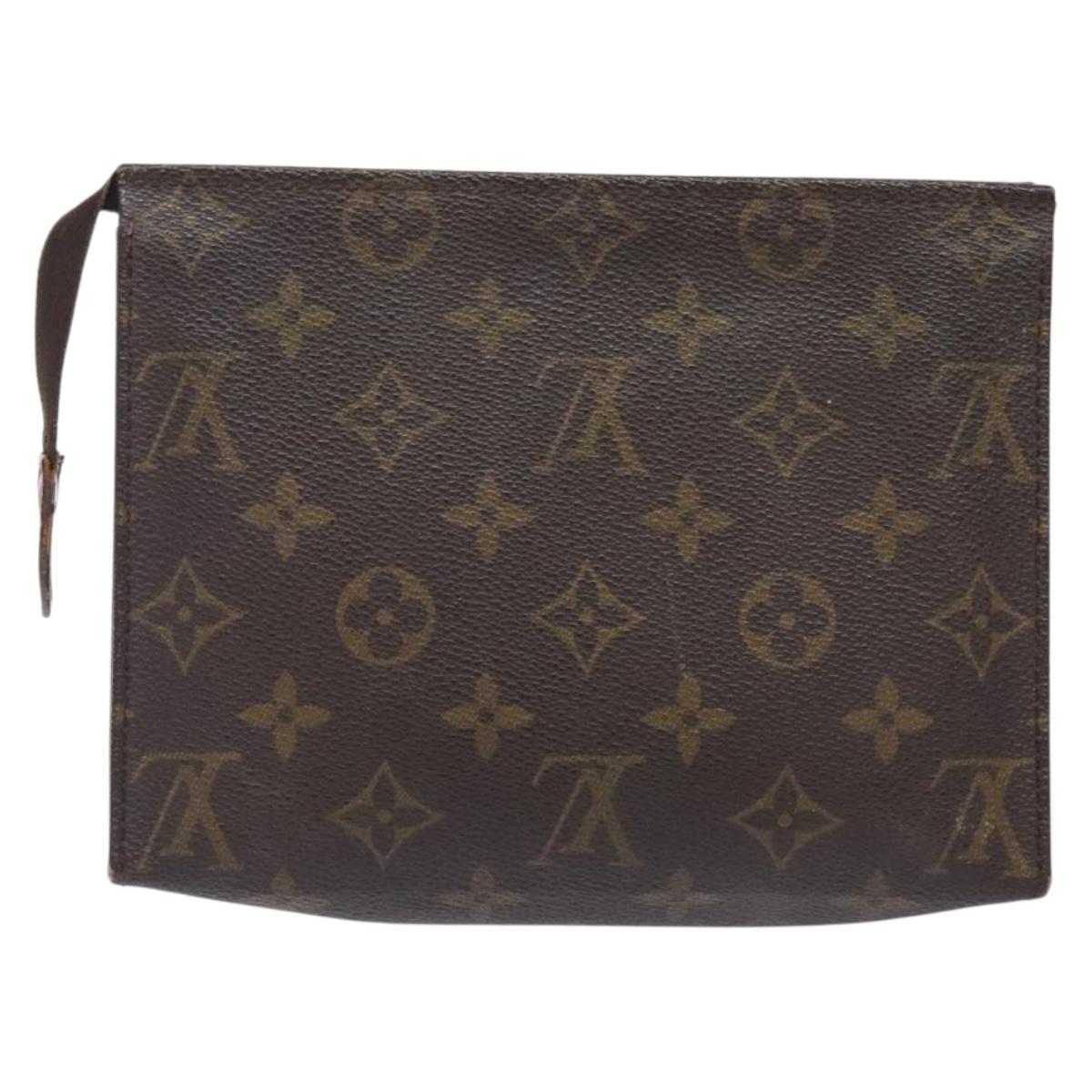 LOUIS VUITTON Monogram Poche Toilette 19 Pouch M47544 LV Auth 134601