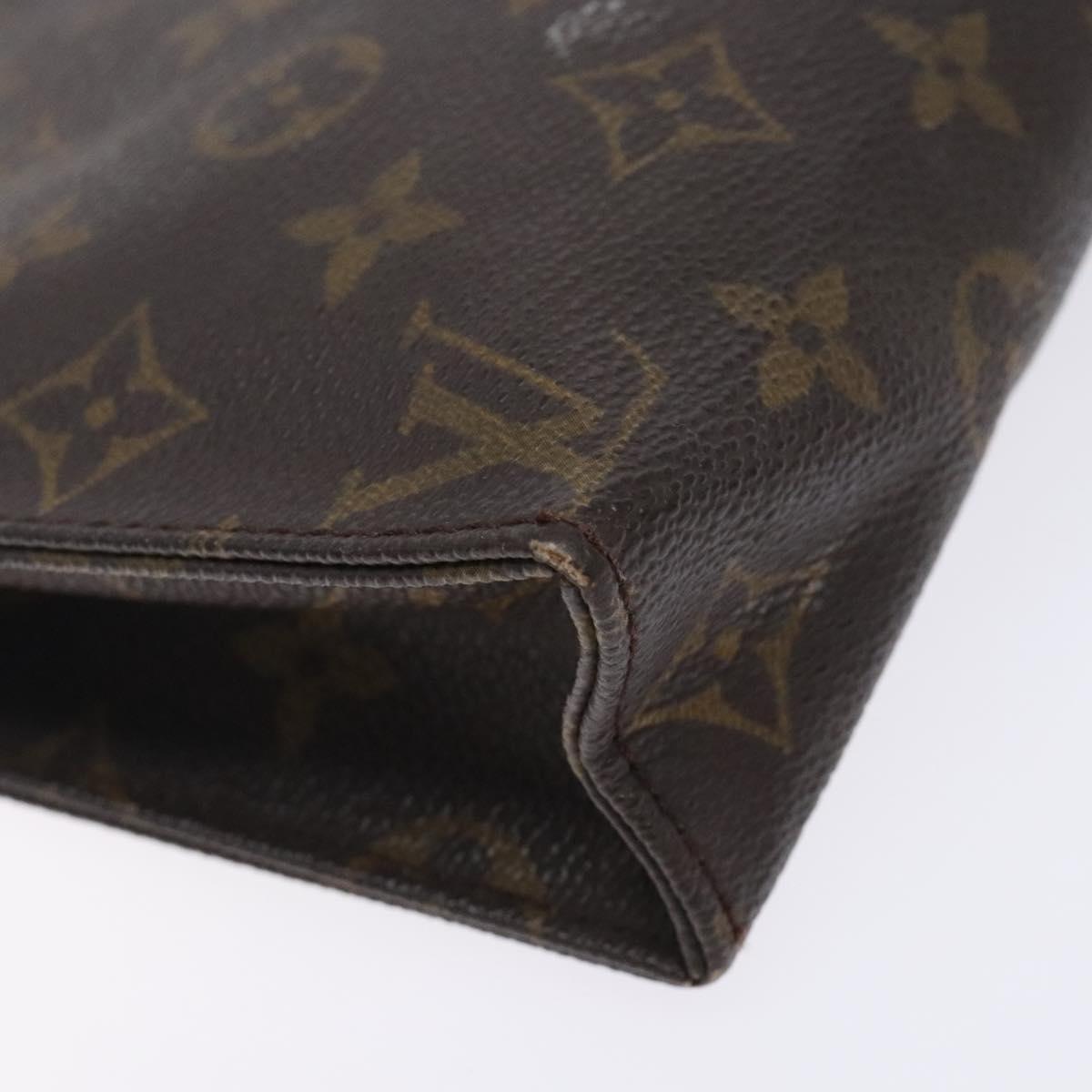 LOUIS VUITTON Monogram Poche Toilette 19 Pouch M47544 LV Auth 134601