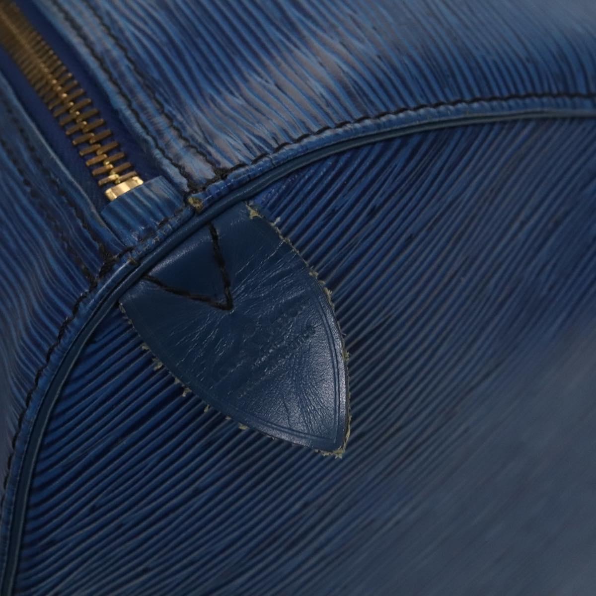 LOUIS VUITTON Epi Keepall 60 Boston Bag Blue M42945 LV Auth 134615