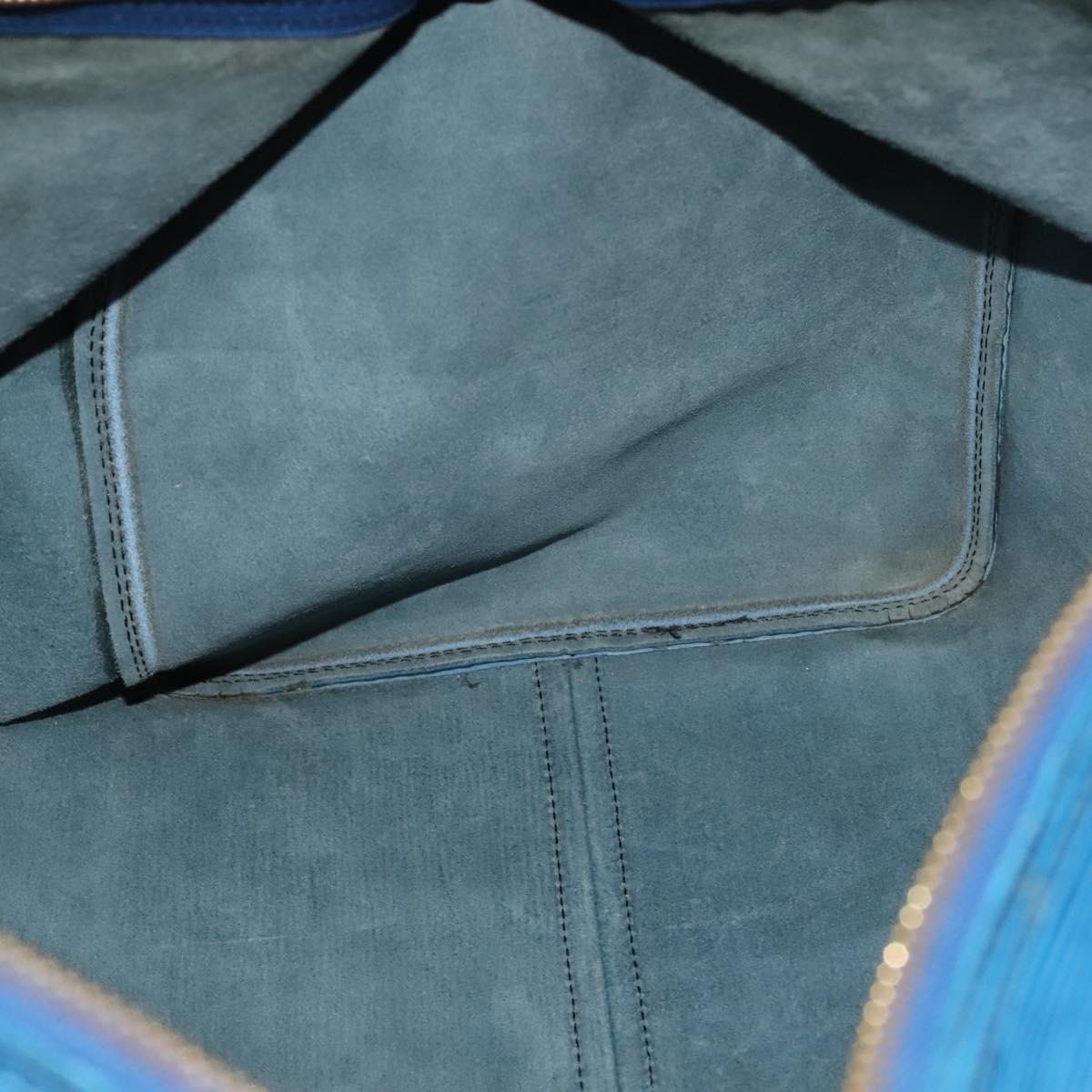 LOUIS VUITTON Epi Keepall 60 Boston Bag Blue M42945 LV Auth 134615