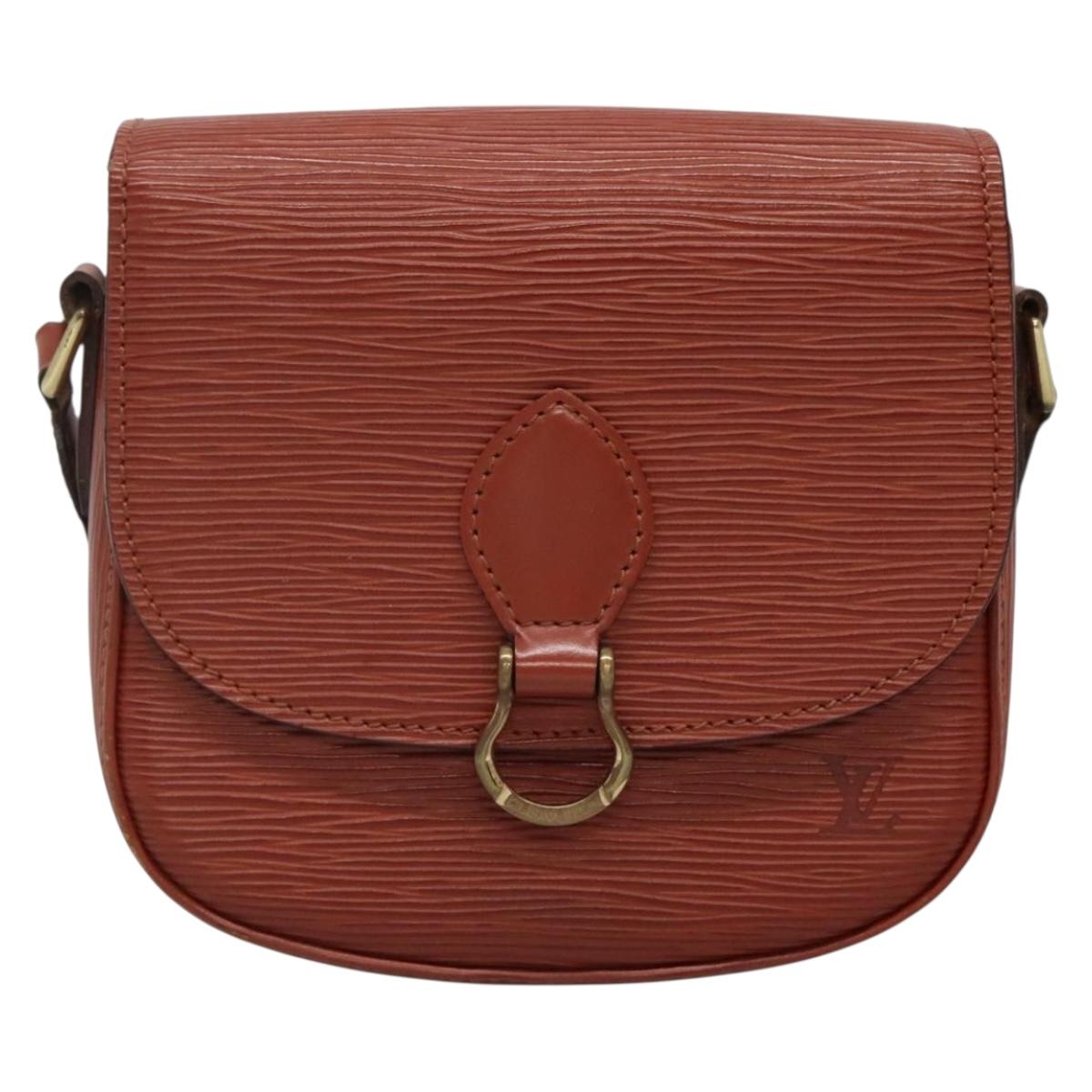 LOUIS VUITTON Epi Saint Cloud PM Shoulder Bag Brown M52213 LV Auth 134622