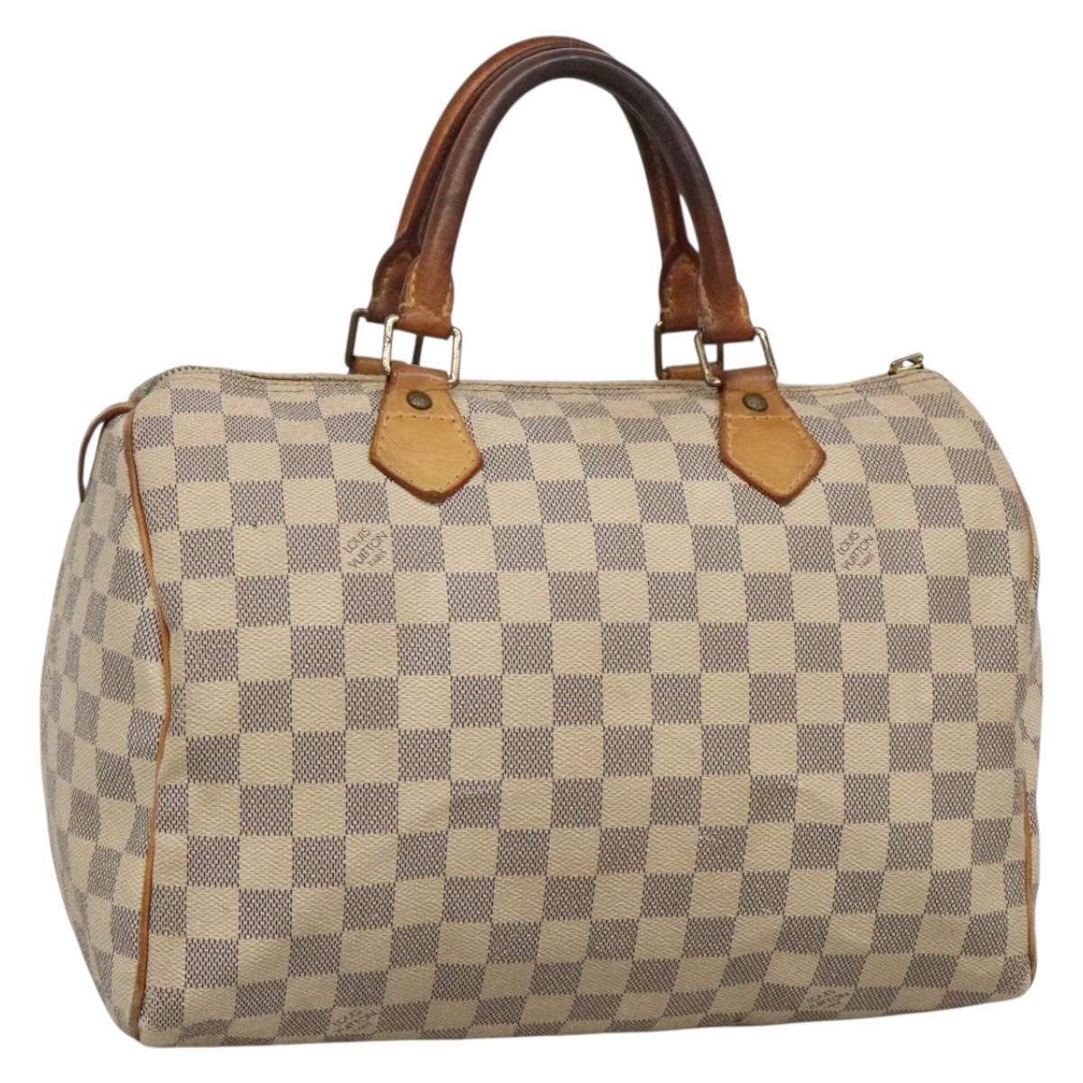 LOUIS VUITTON Damier Azur Speedy 30 Hand Bag N41533 LV Auth 134636
