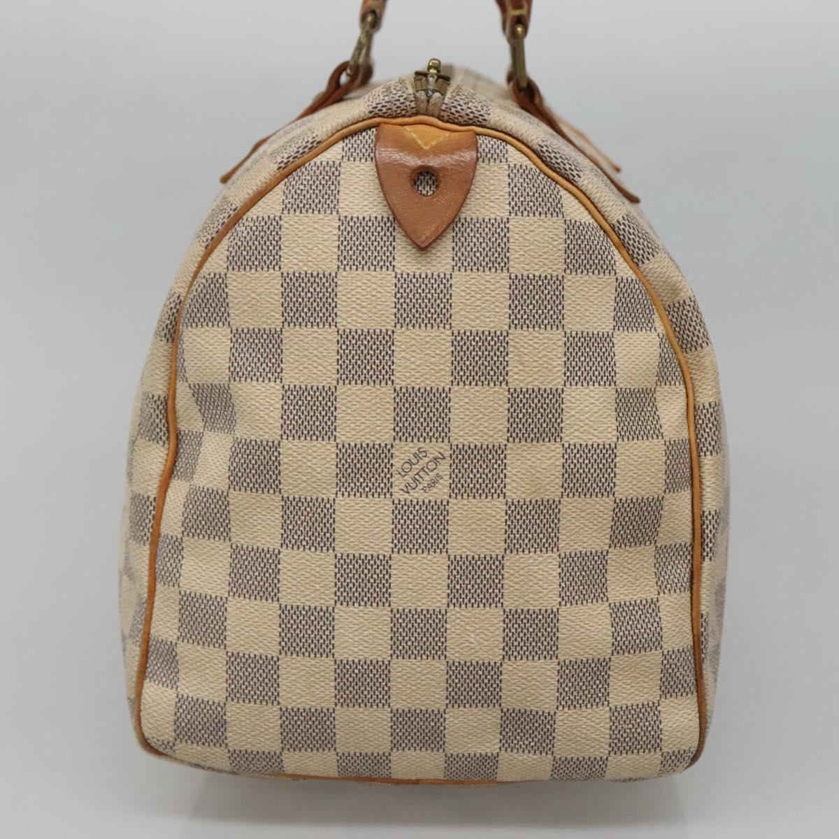 LOUIS VUITTON Damier Azur Speedy 30 Hand Bag N41533 LV Auth 134636