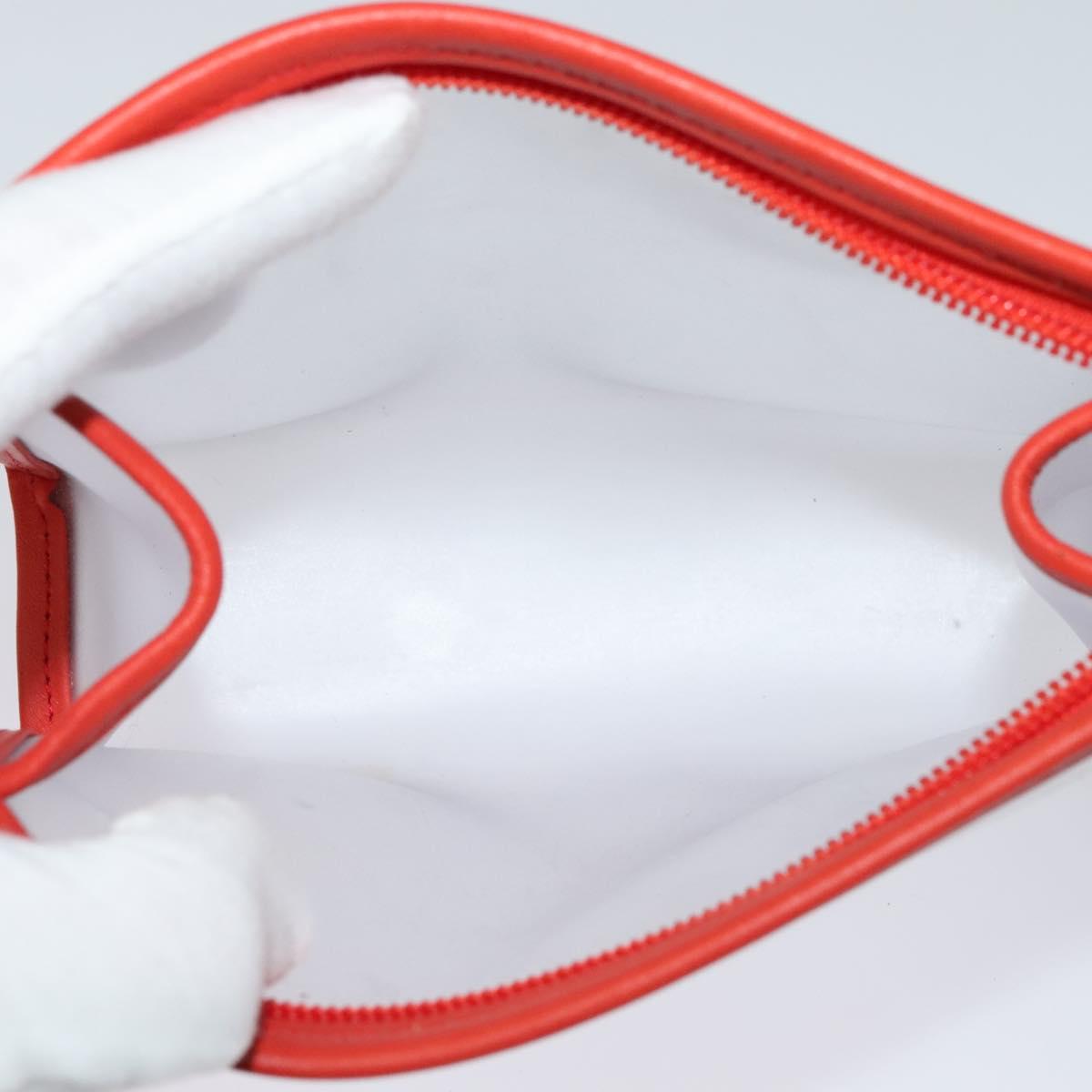 LOEWE Hand Bag Vinyl Orange Auth 134650