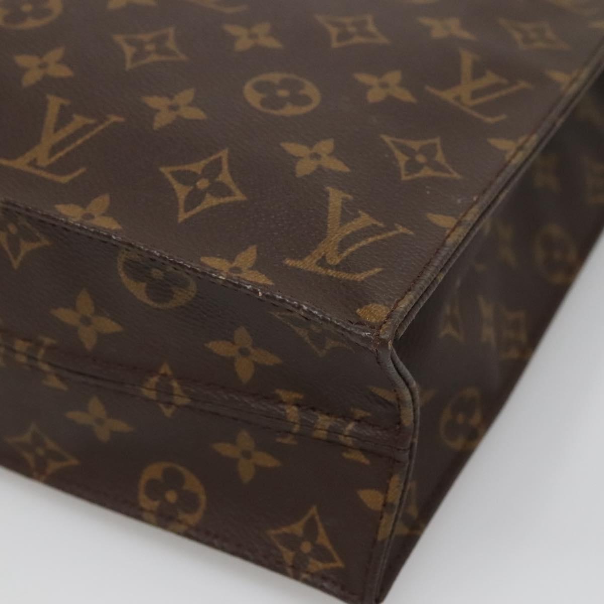 LOUIS VUITTON Monogram Sac Plat Hand Bag M51140 LV Auth 134657