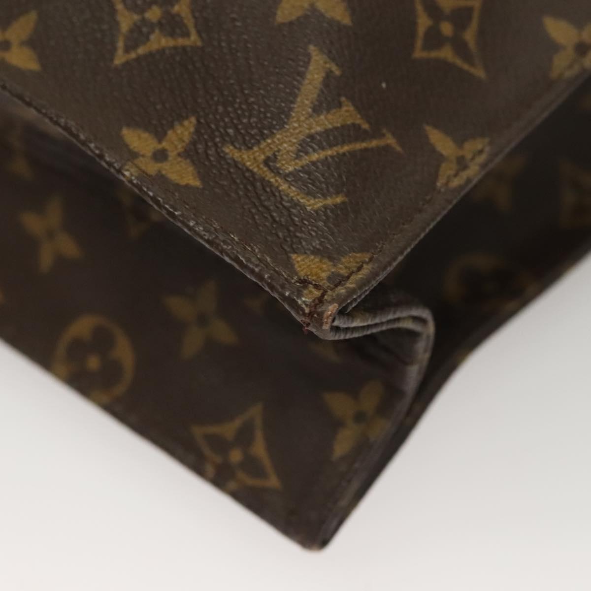 LOUIS VUITTON Monogram Sac Plat Hand Bag M51140 LV Auth 134658