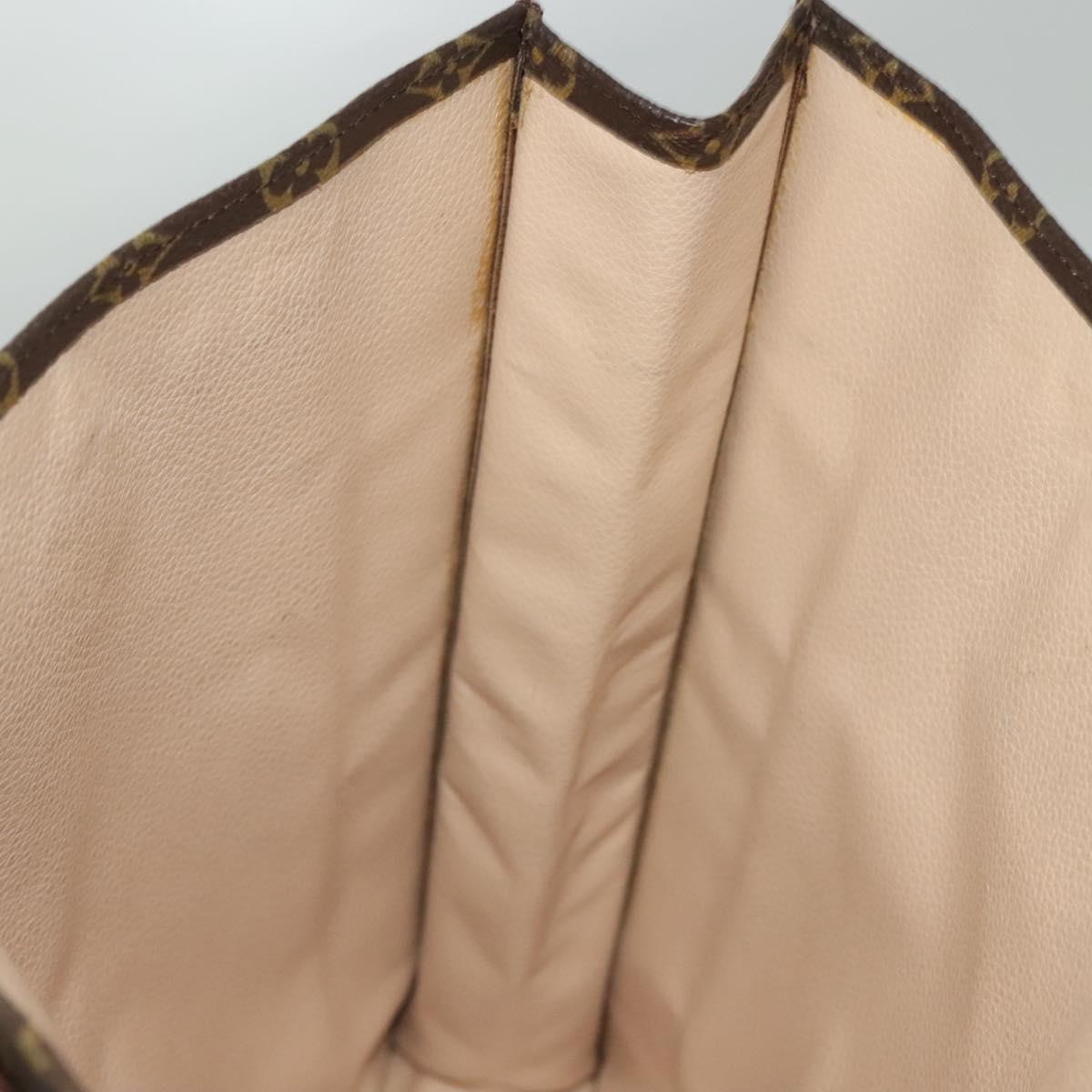 LOUIS VUITTON Monogram Sac Plat Hand Bag M51140 LV Auth 134658