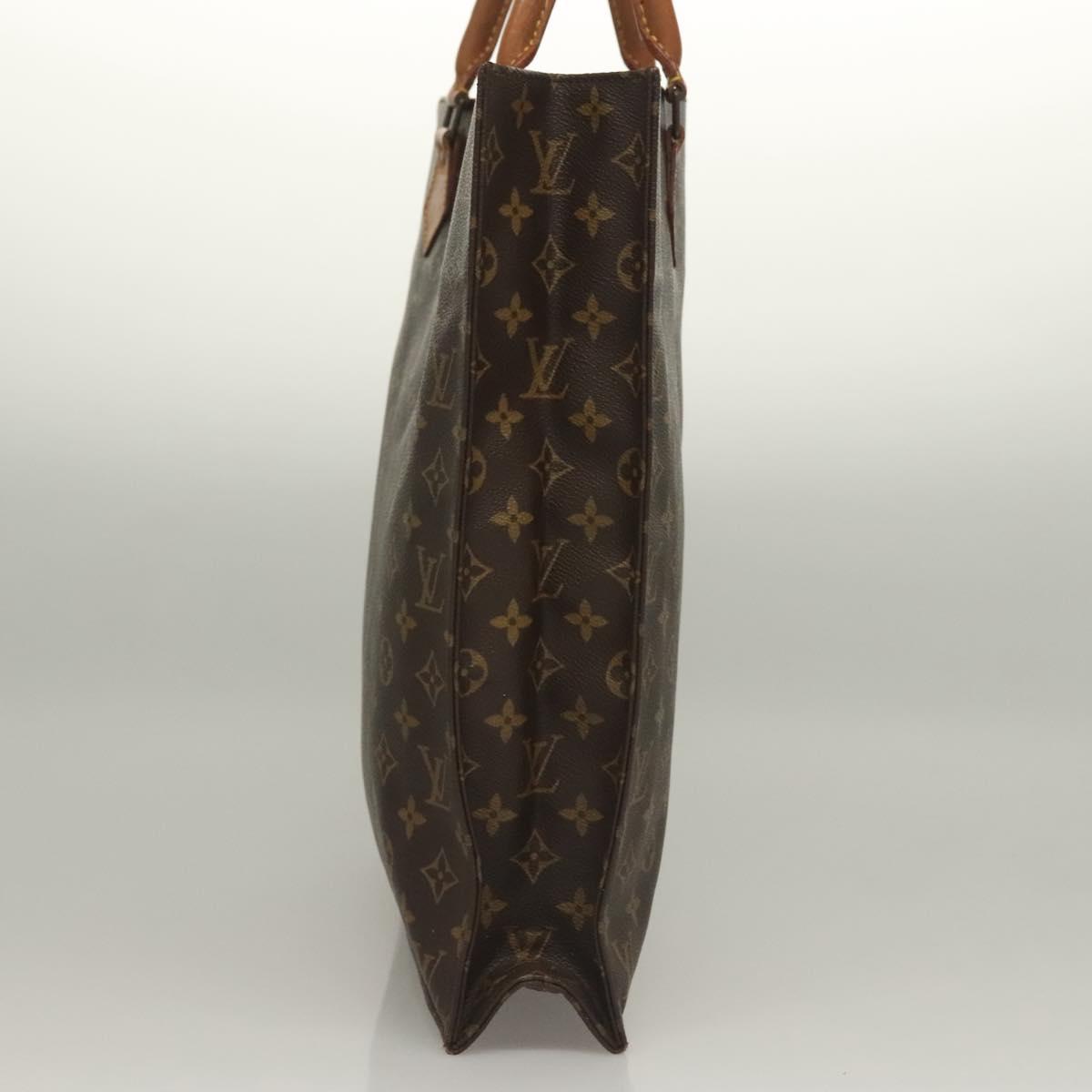 LOUIS VUITTON Monogram Sac Plat Hand Bag M51140 LV Auth 134658