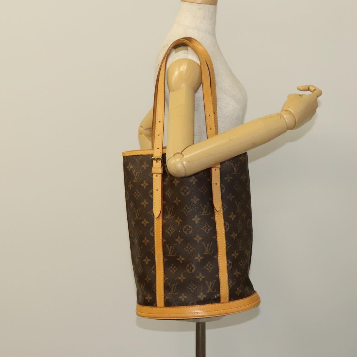 LOUIS VUITTON Monogram Bucket GM Shoulder Bag M42236 LV Auth 134662