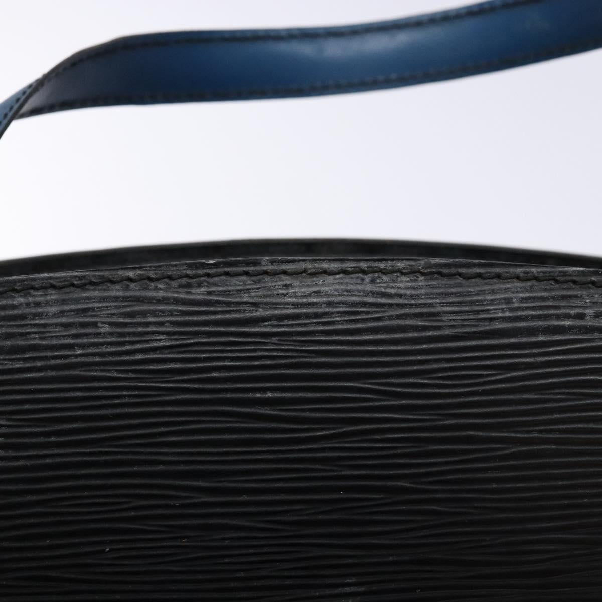 LOUIS VUITTON Epi Bicolor Varenne Hand Bag Black Blue M52385 LV Auth 134668